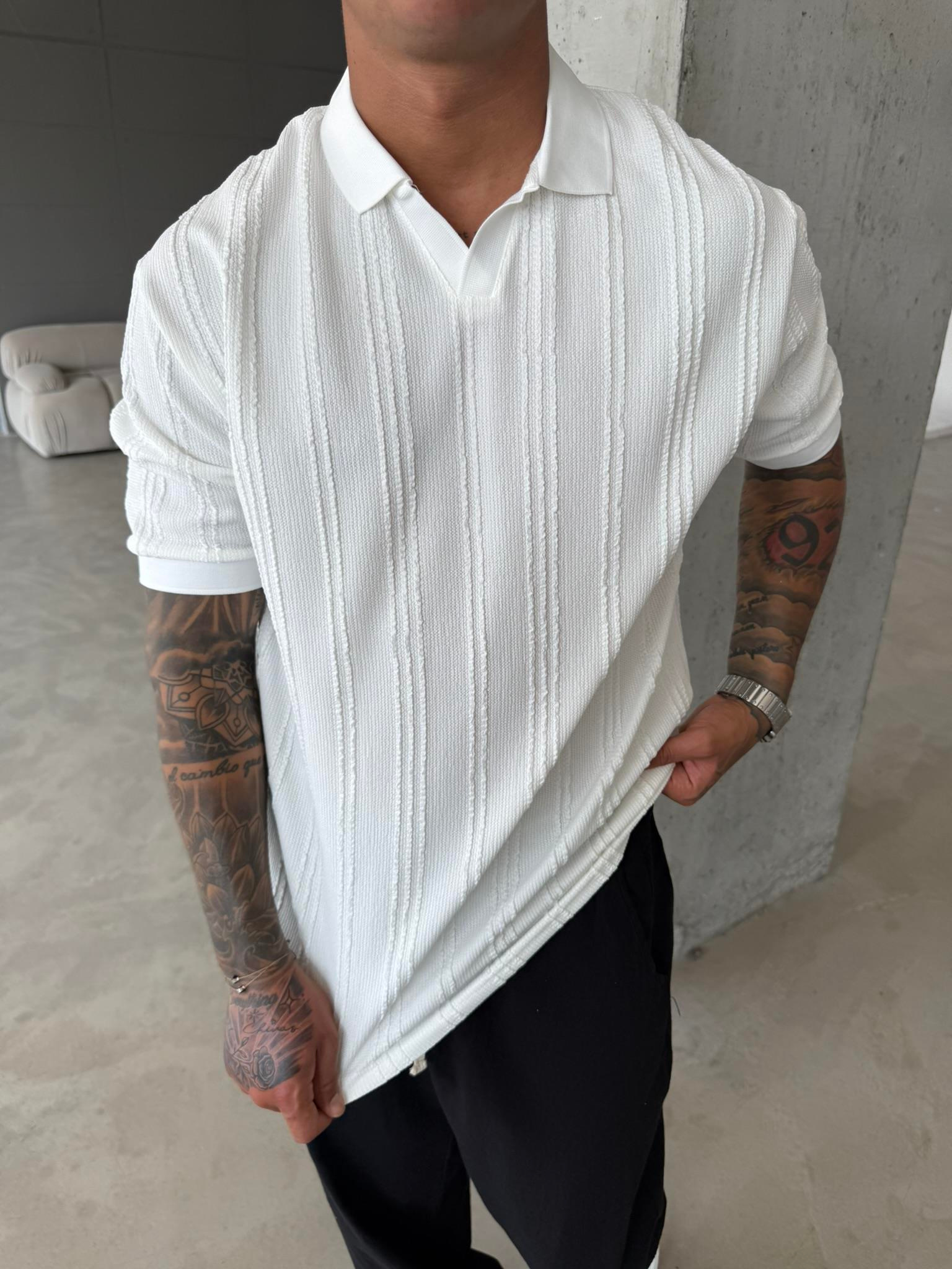 Old Money Pat Yaka T-Shirt - Beyaz