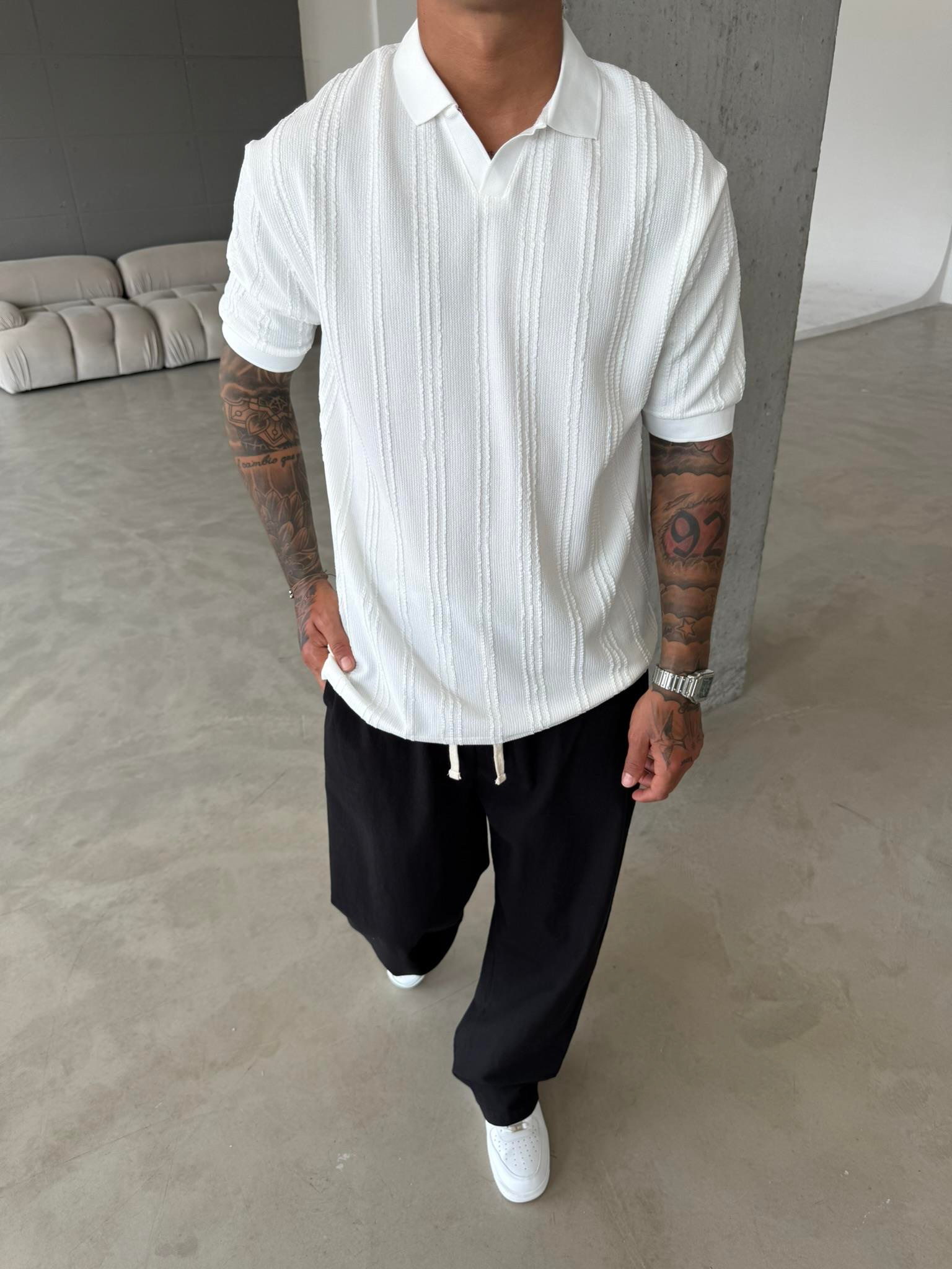 Old Money Pat Yaka T-Shirt - Beyaz