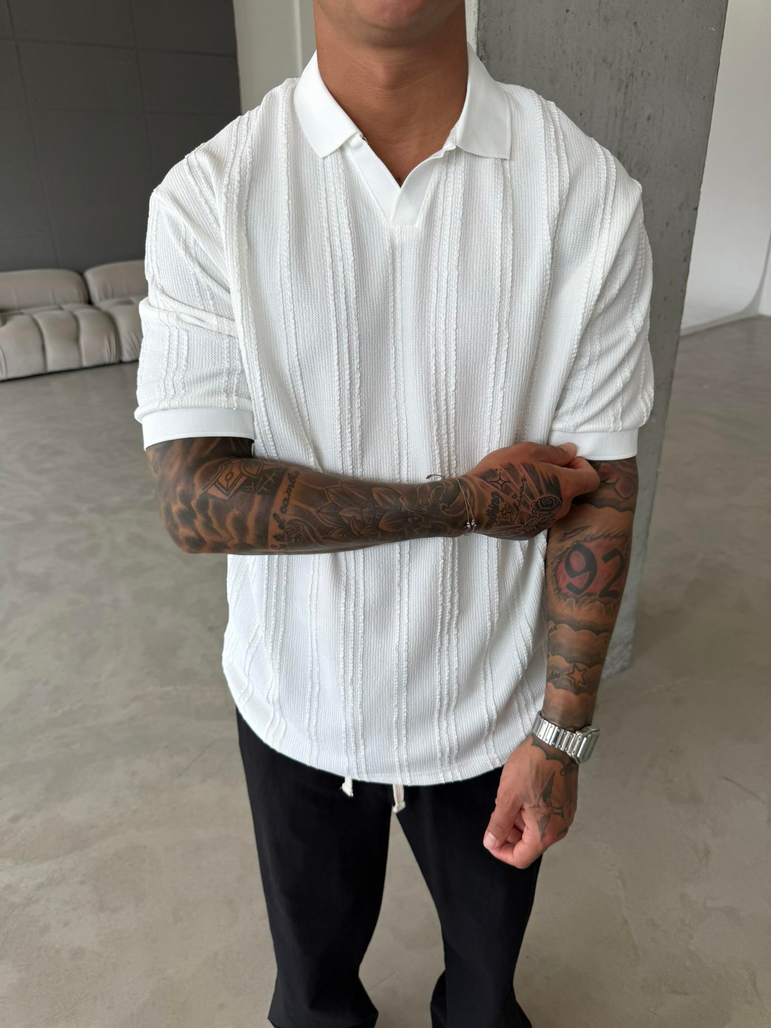 Old Money Pat Yaka T-Shirt - Beyaz