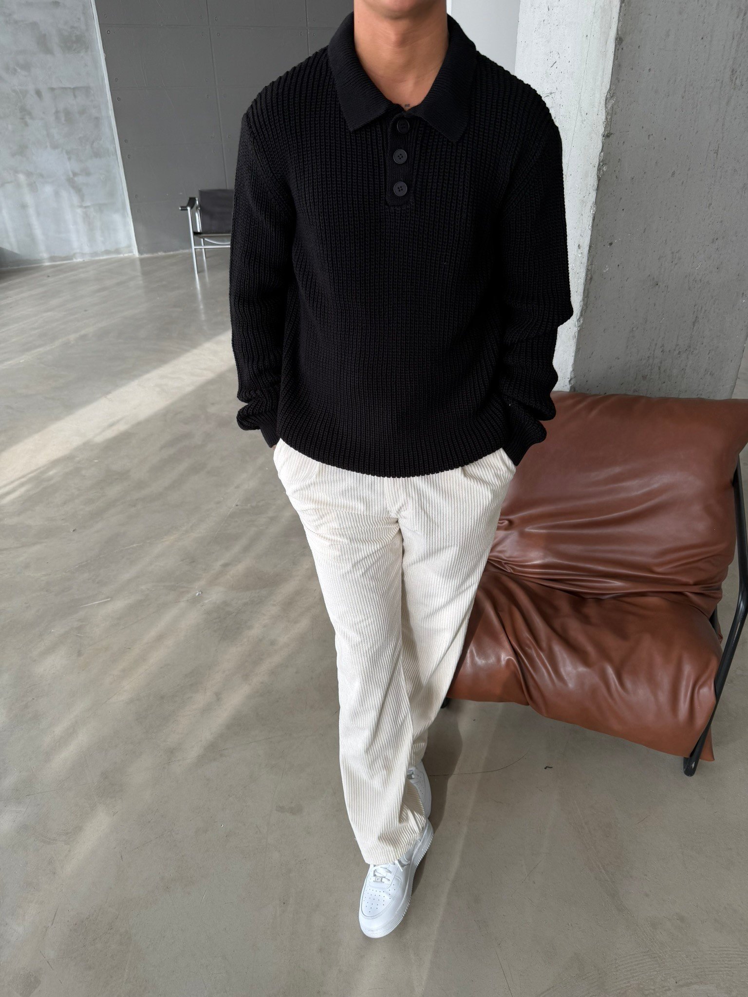 Old Money Polo Triko Kazak - Siyah