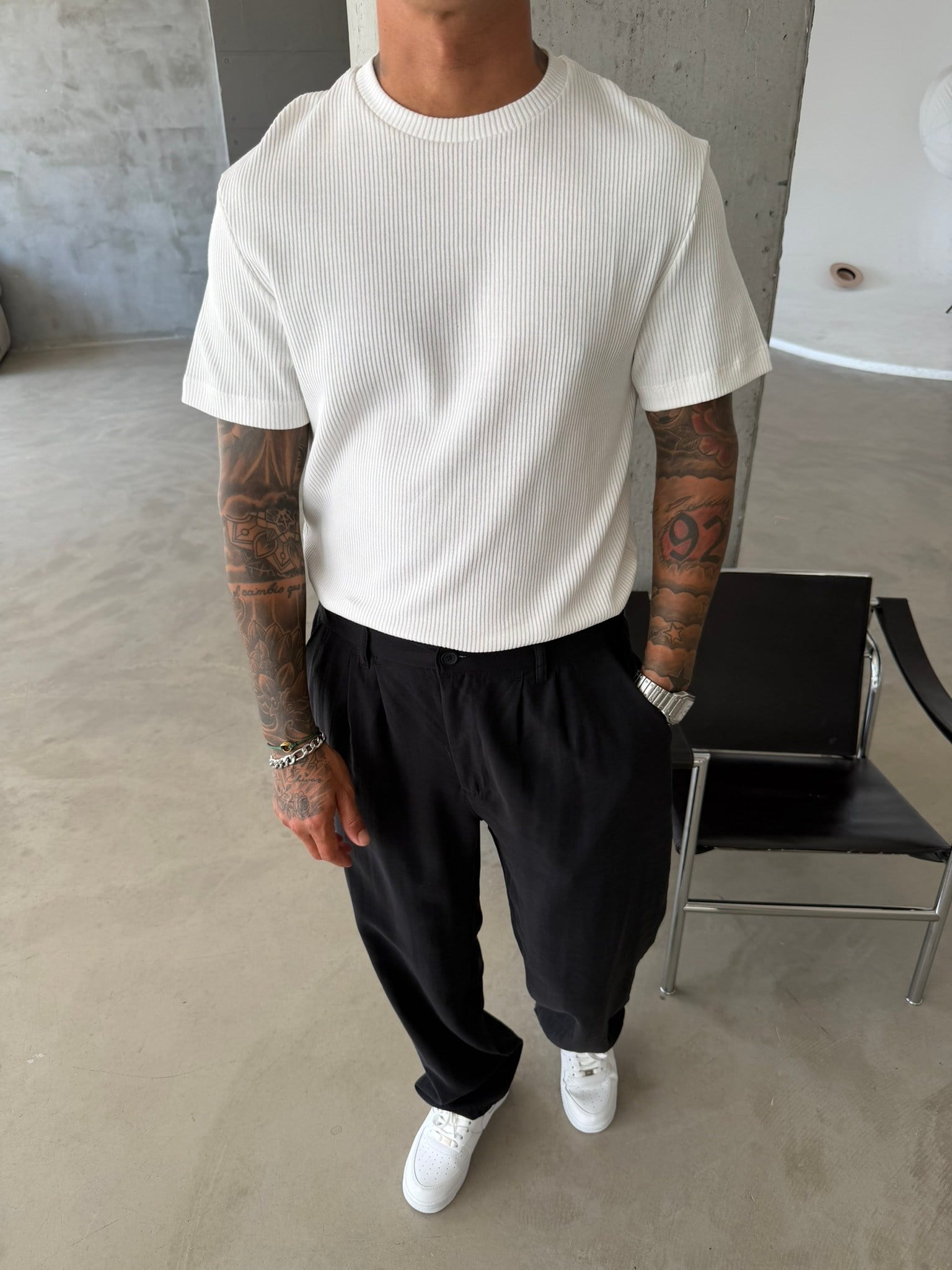Old Money Triko Basic T-Shirt - Beyaz
