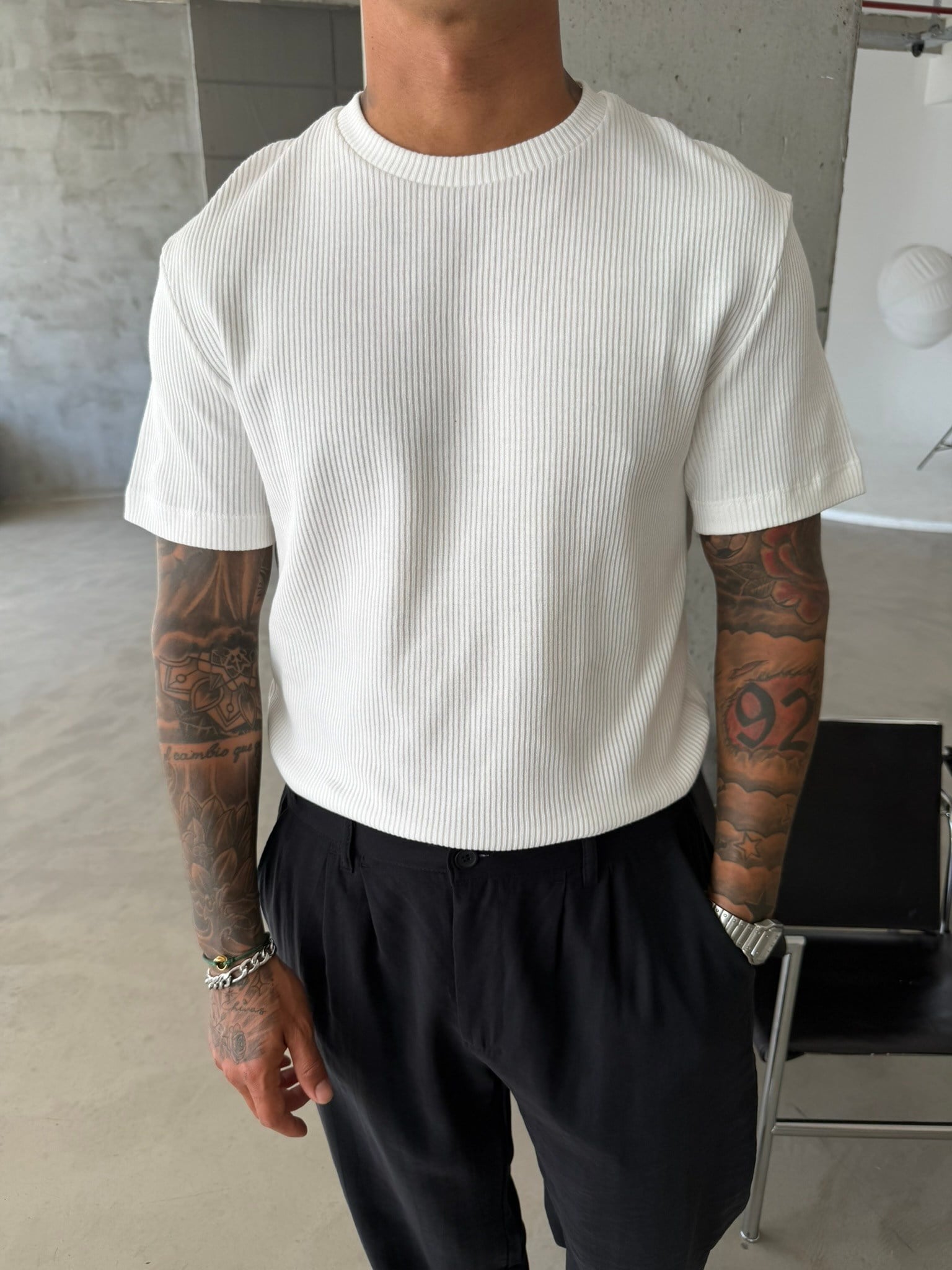 Old Money Triko Basic T-Shirt - Beyaz