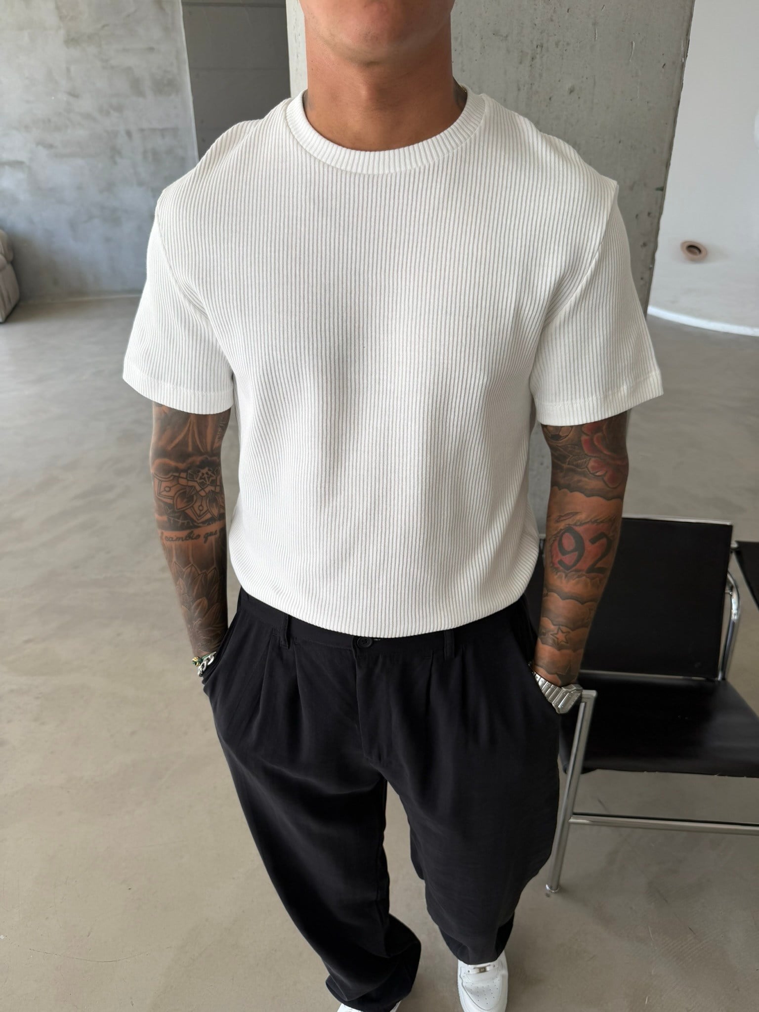 Old Money Triko Basic T-Shirt - Beyaz