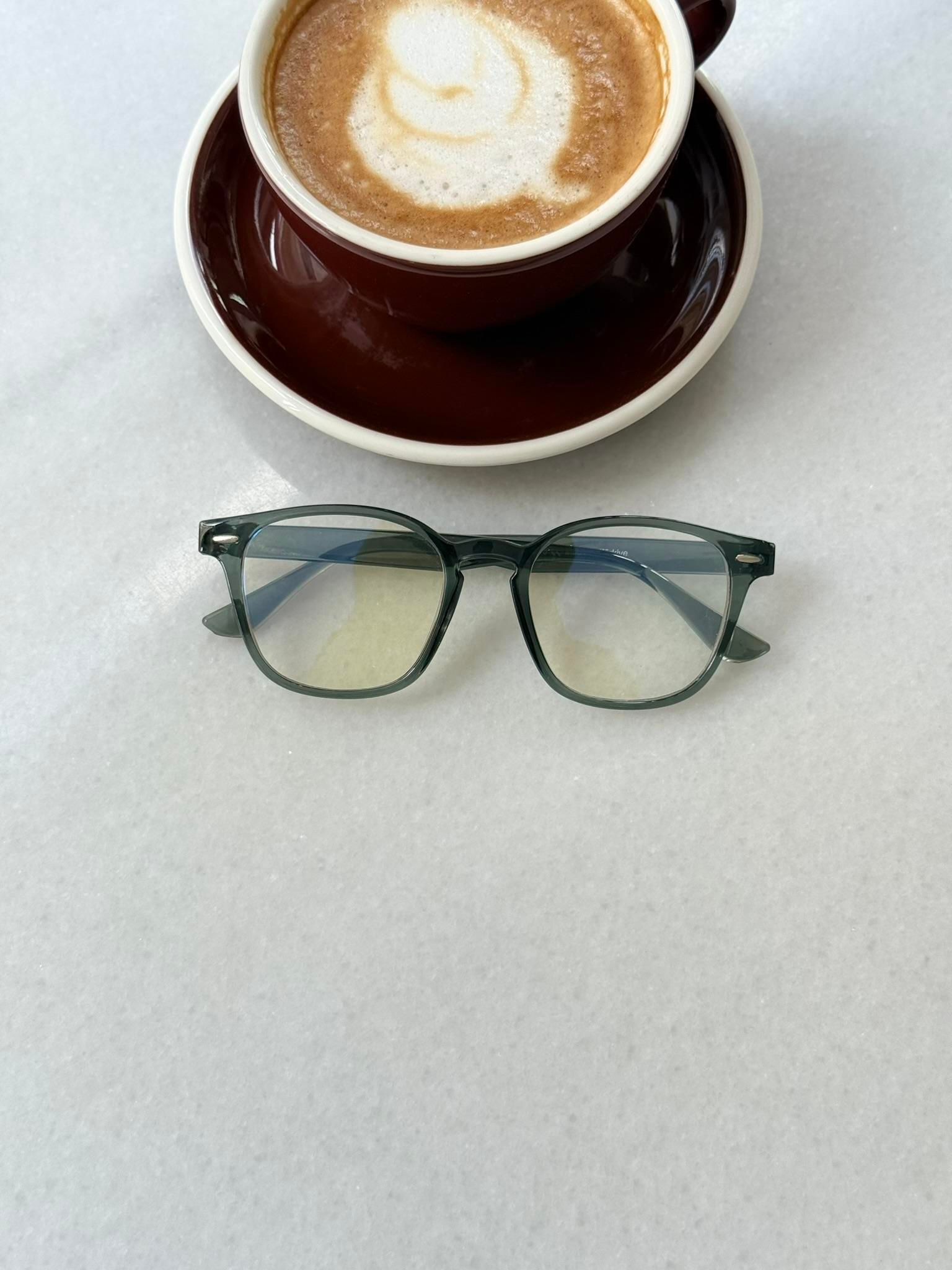 Olive Vision Yeşil Çerçeveli Şeffaf CamGözlük - Yeşil