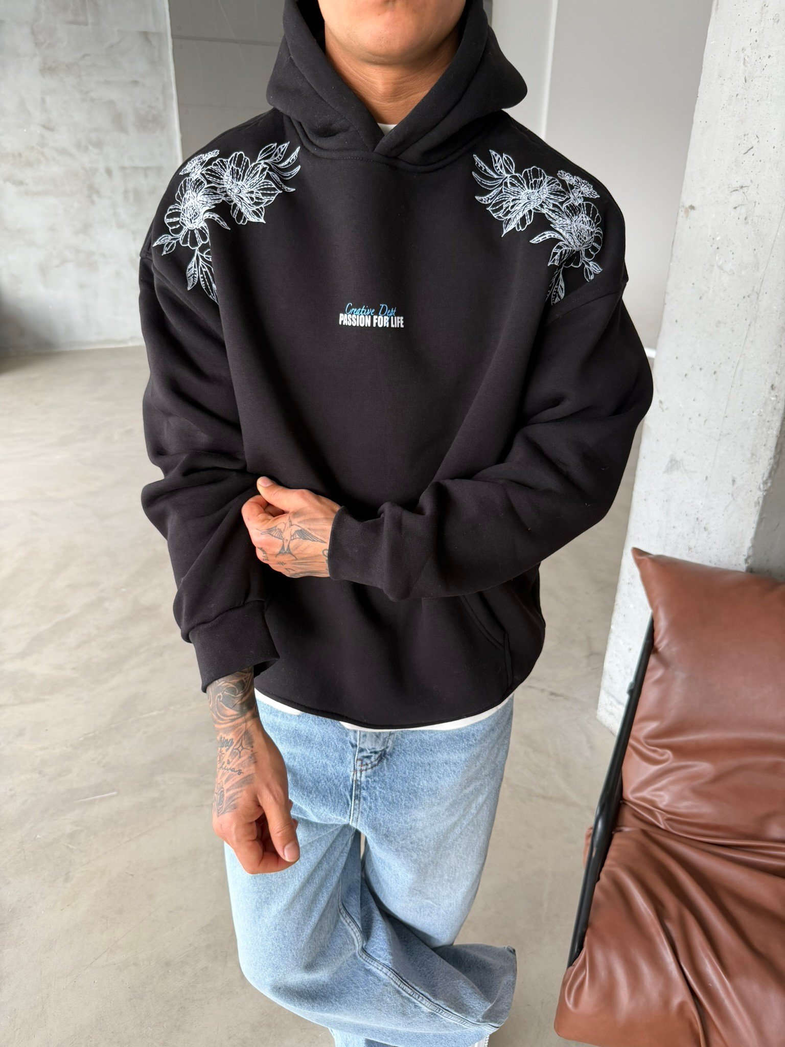 Passion  For Life Sweatshirt - Siyah