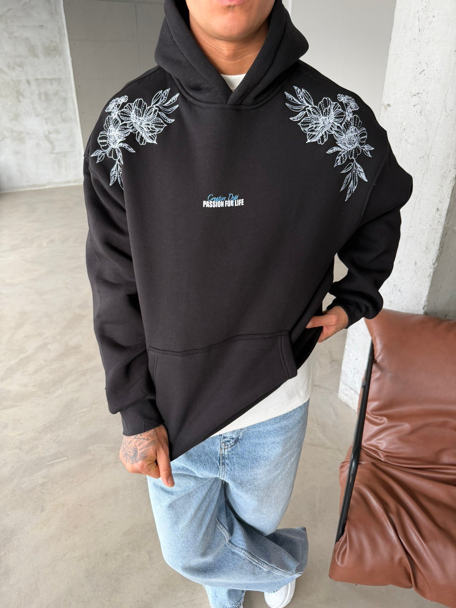 Passion  For Life Sweatshirt - Siyah