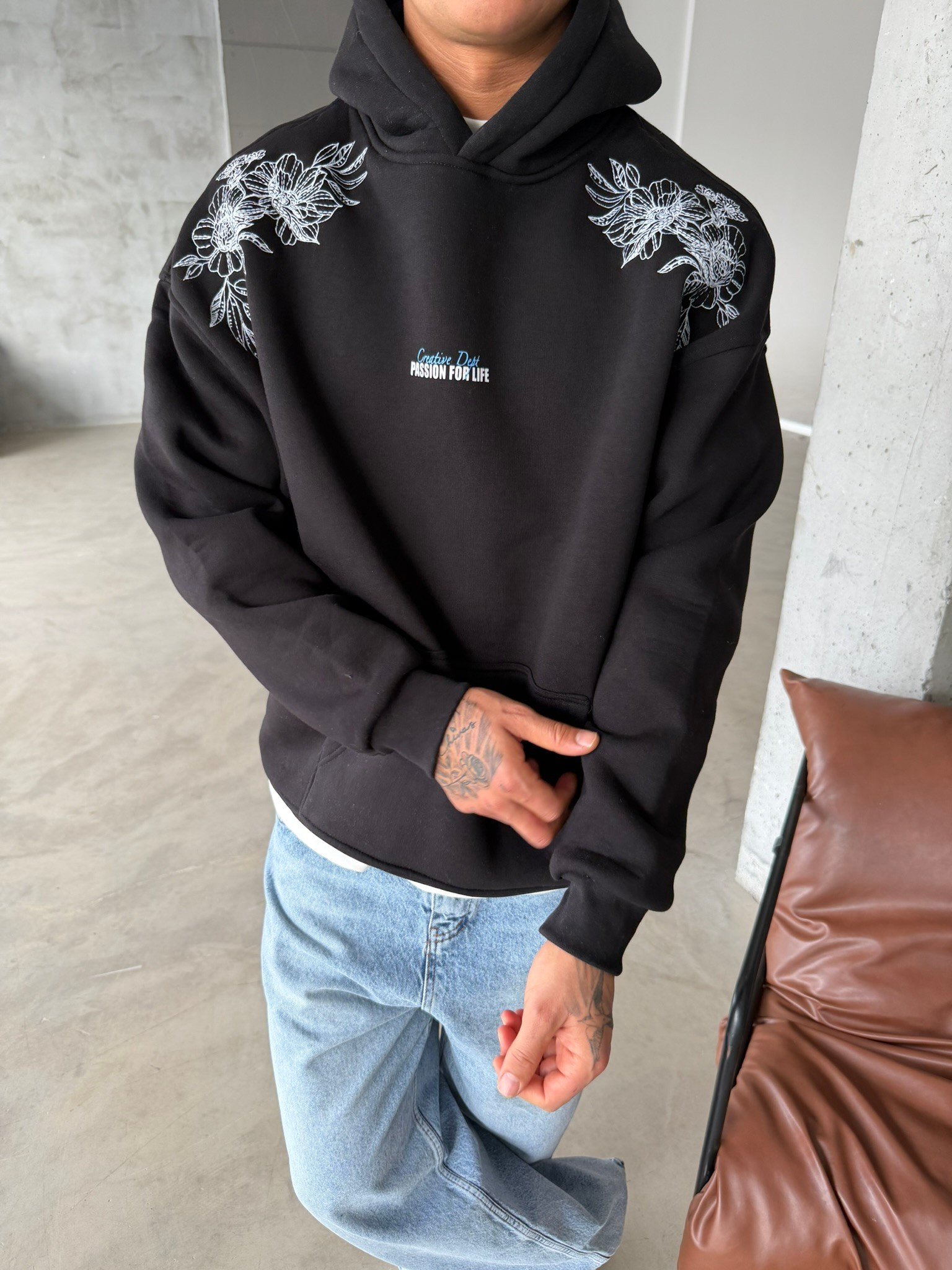 Passion  For Life Sweatshirt - Siyah