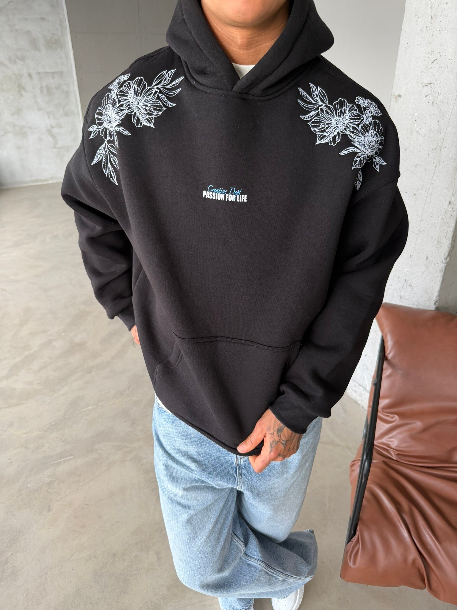 Passion  For Life Sweatshirt - Siyah