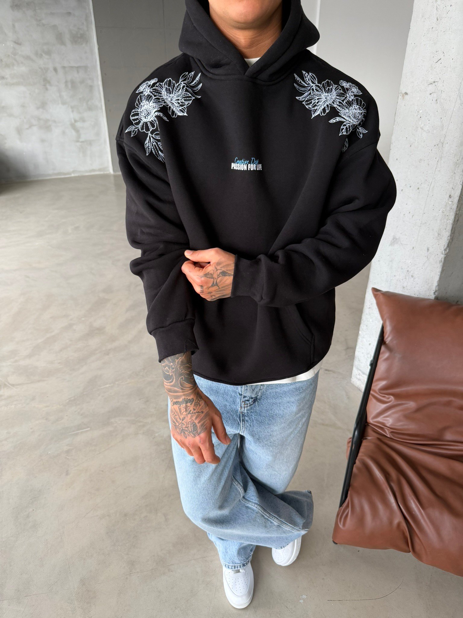 Passion  For Life Sweatshirt - Siyah