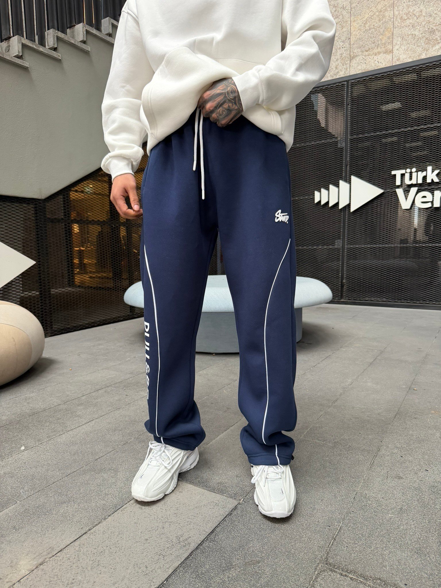 P&B Detaylı Baggy Premium Eşofman - İndigo