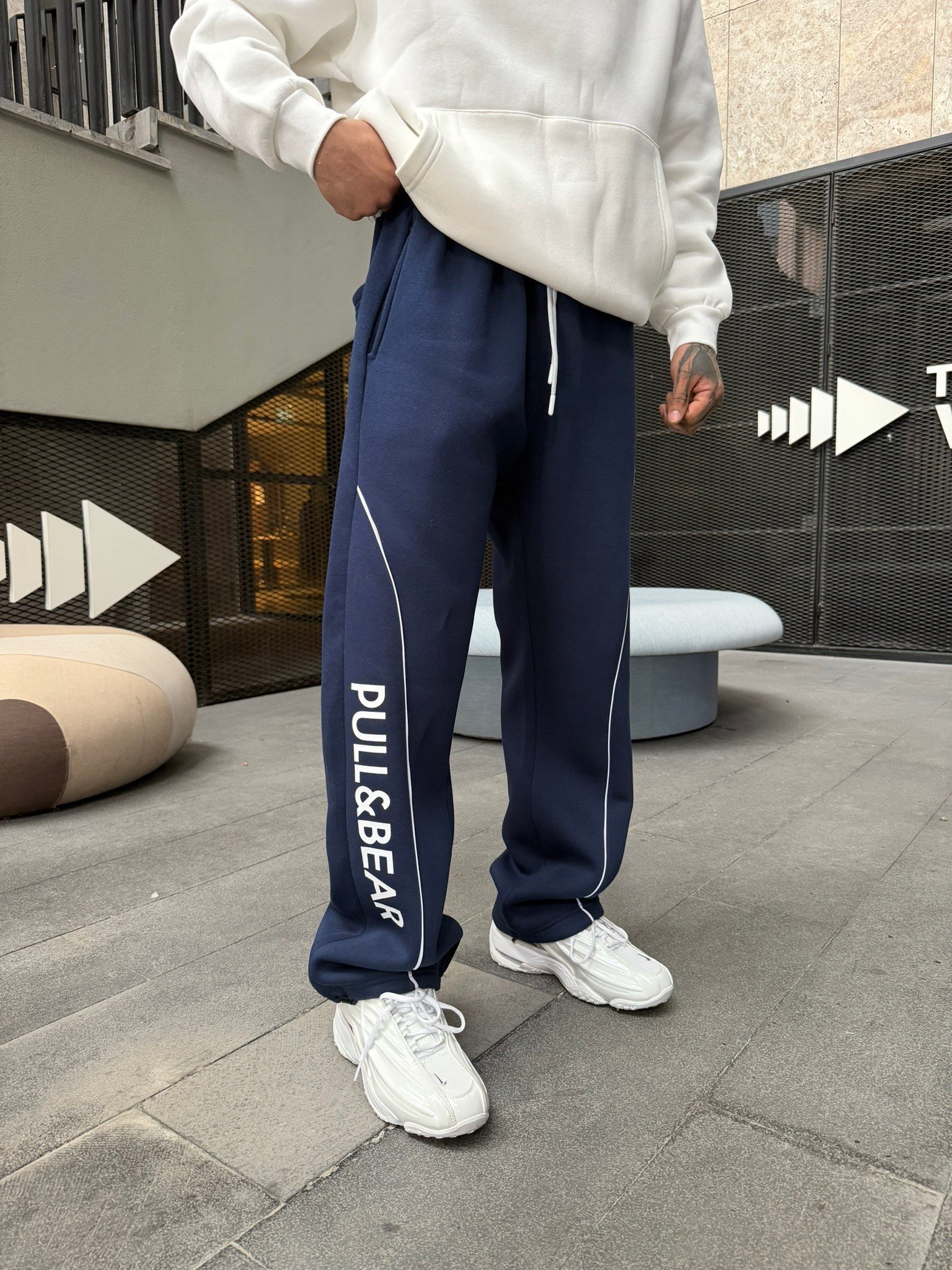 P&B Detaylı Baggy Premium Eşofman - İndigo