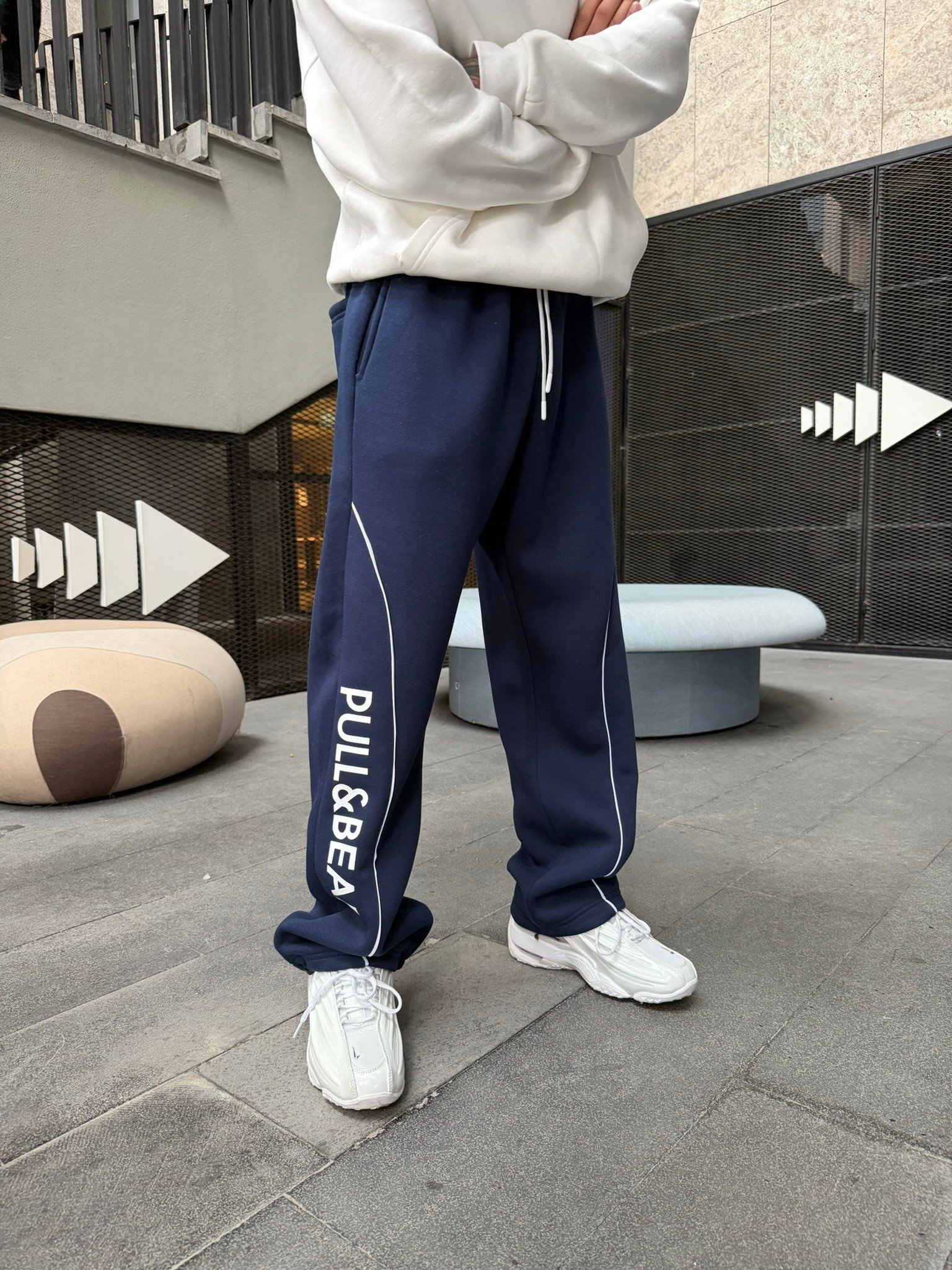 P&B Detaylı Baggy Premium Eşofman - İndigo