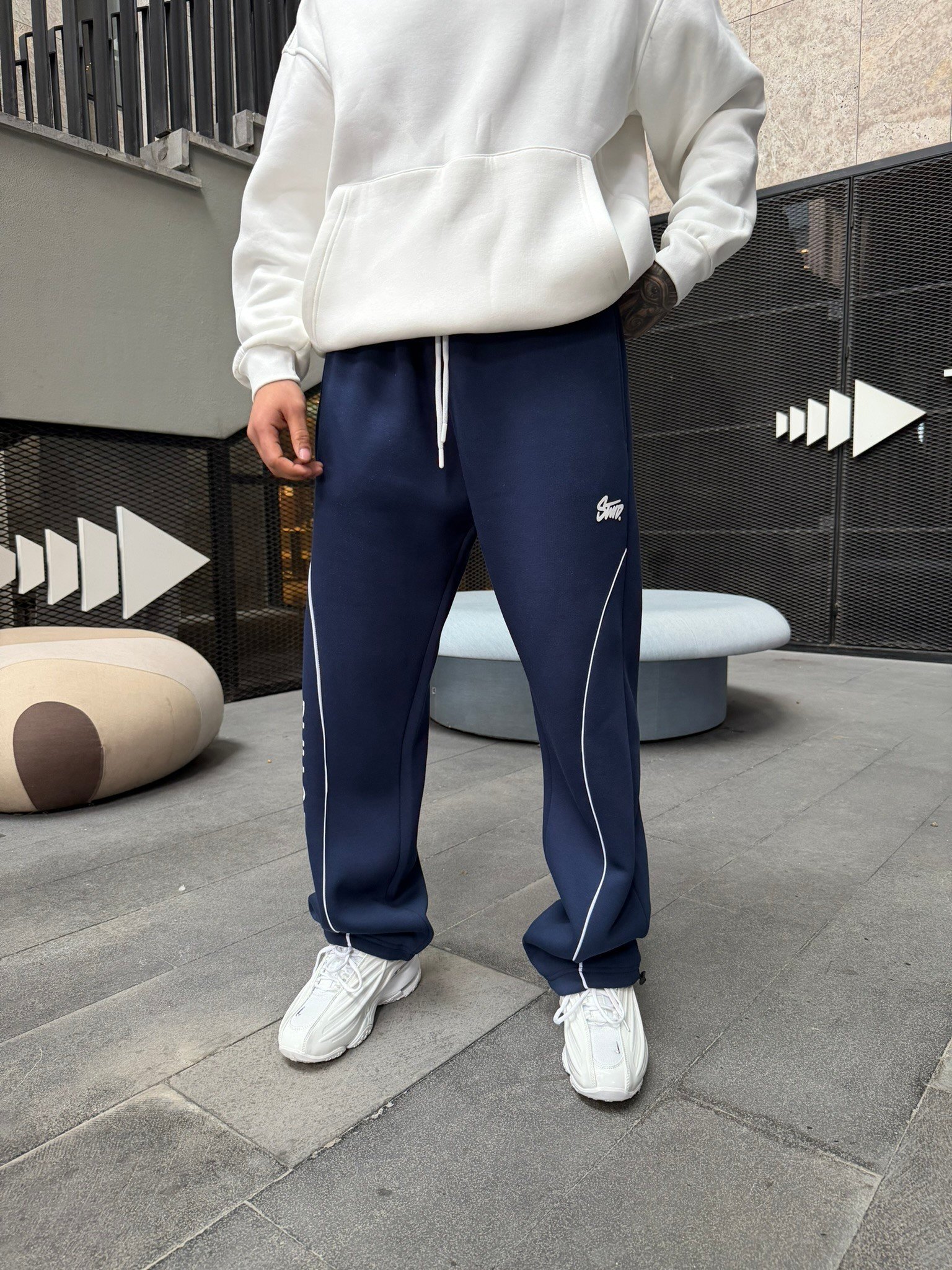 P&B Detaylı Baggy Premium Eşofman - İndigo