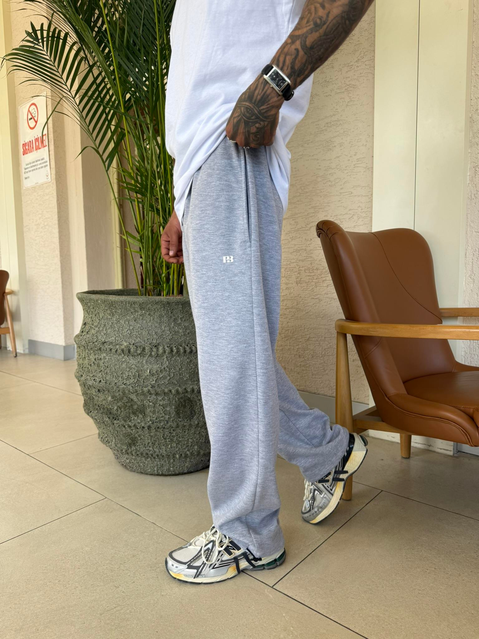 P&B Lastikli  Baggy Eşofman - Gri