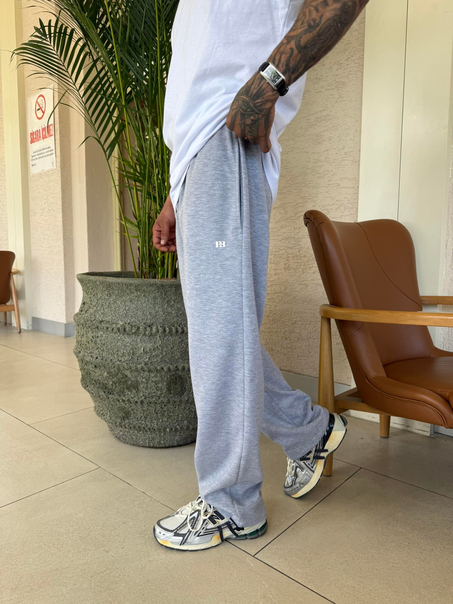 P&B Lastikli  Baggy Eşofman - Gri