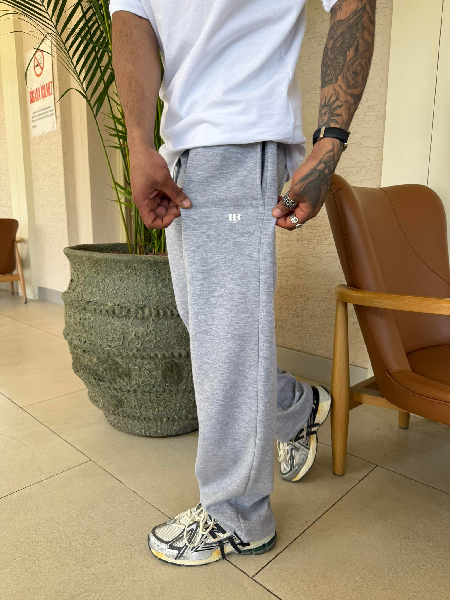 P&B Lastikli  Baggy Eşofman - Gri