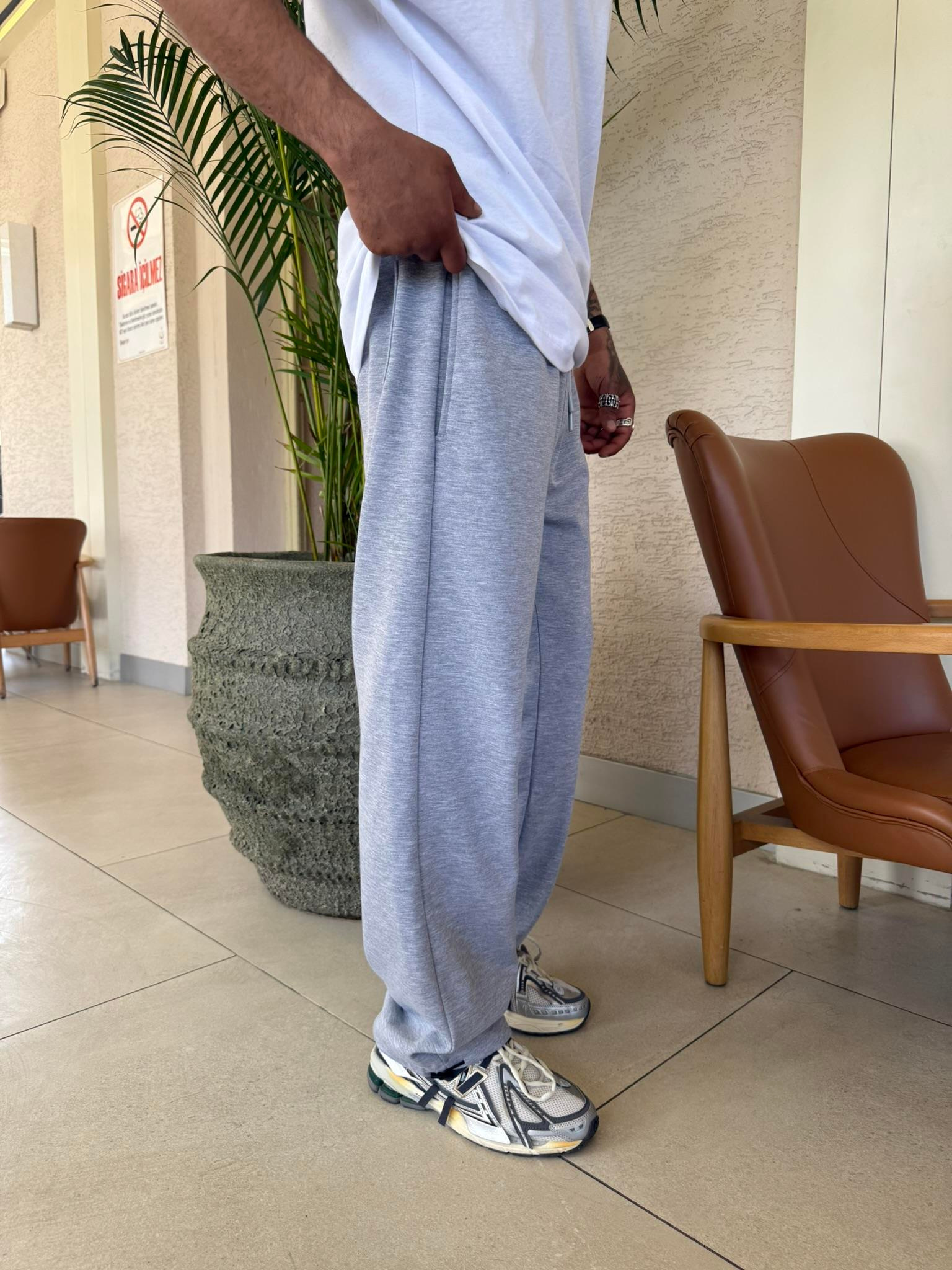 P&B Lastikli  Baggy Eşofman - Gri