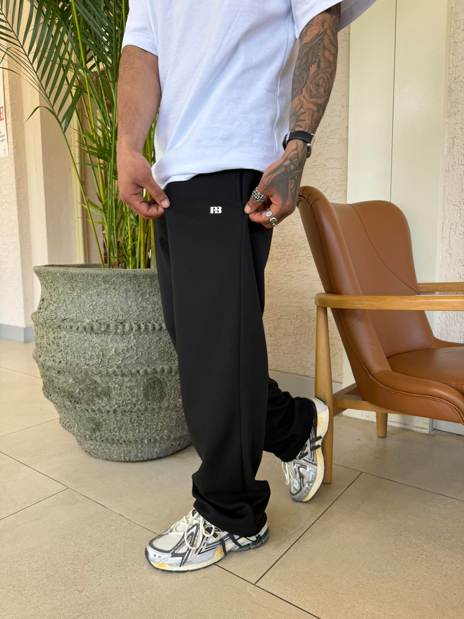 P&B Lastikli  Baggy Eşofman - Siyah