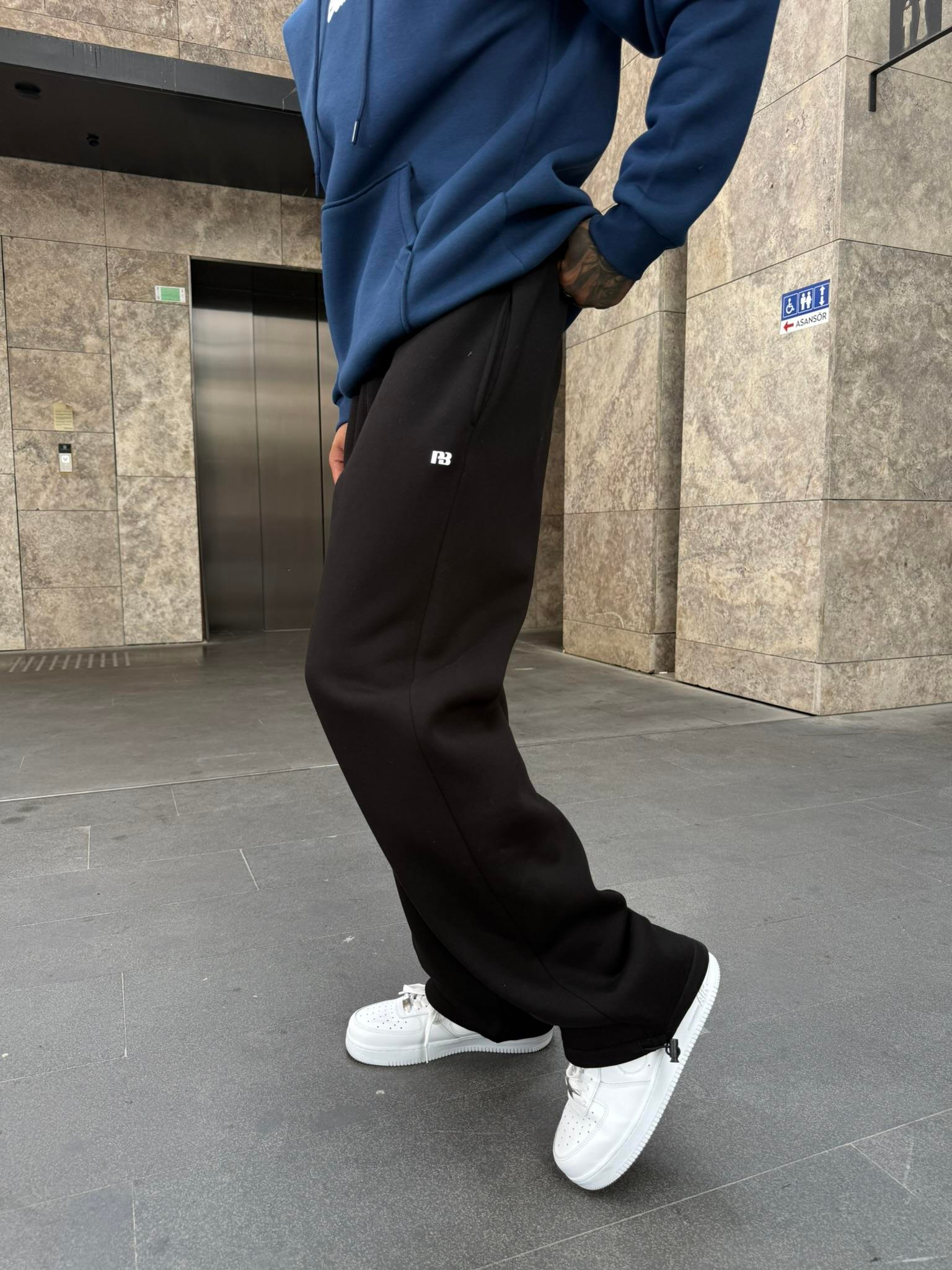 P&B Lastikli  Baggy Eşofman - Siyah