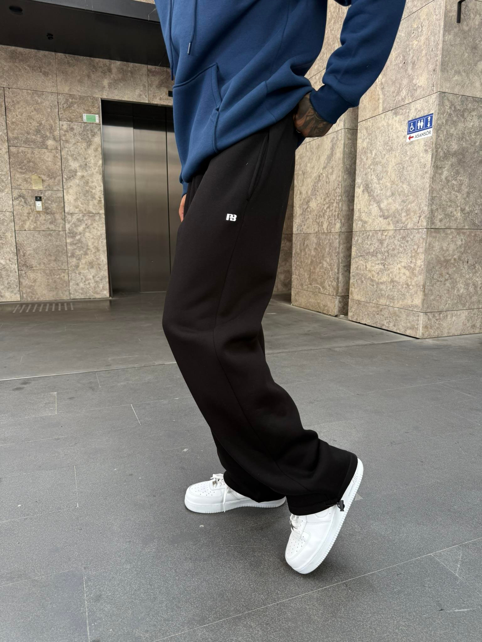 P&B Lastikli  Baggy Eşofman - Siyah