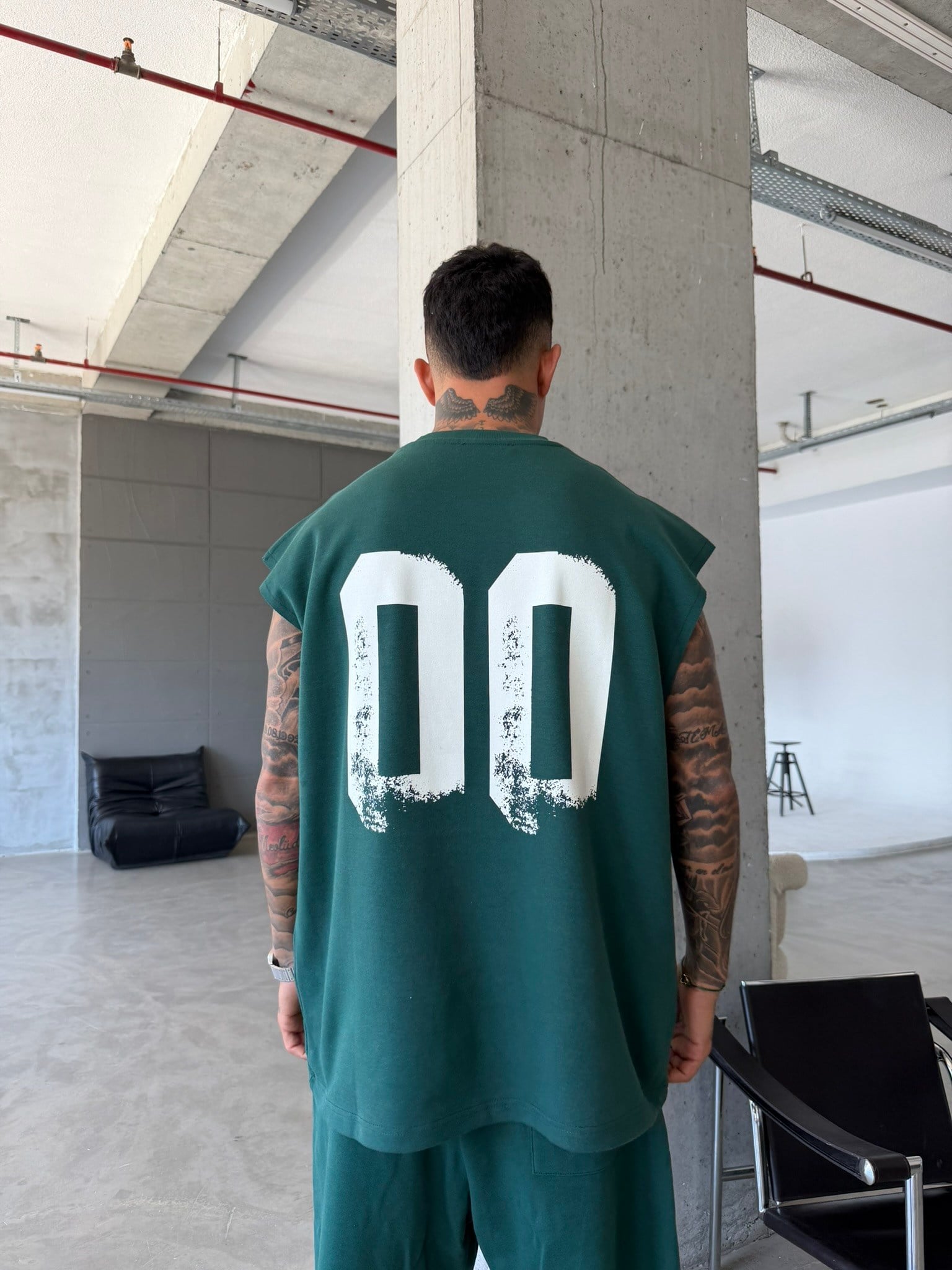 Premium 00 Esnce TM Sıfır Kol T-Shirt - Yeşil
