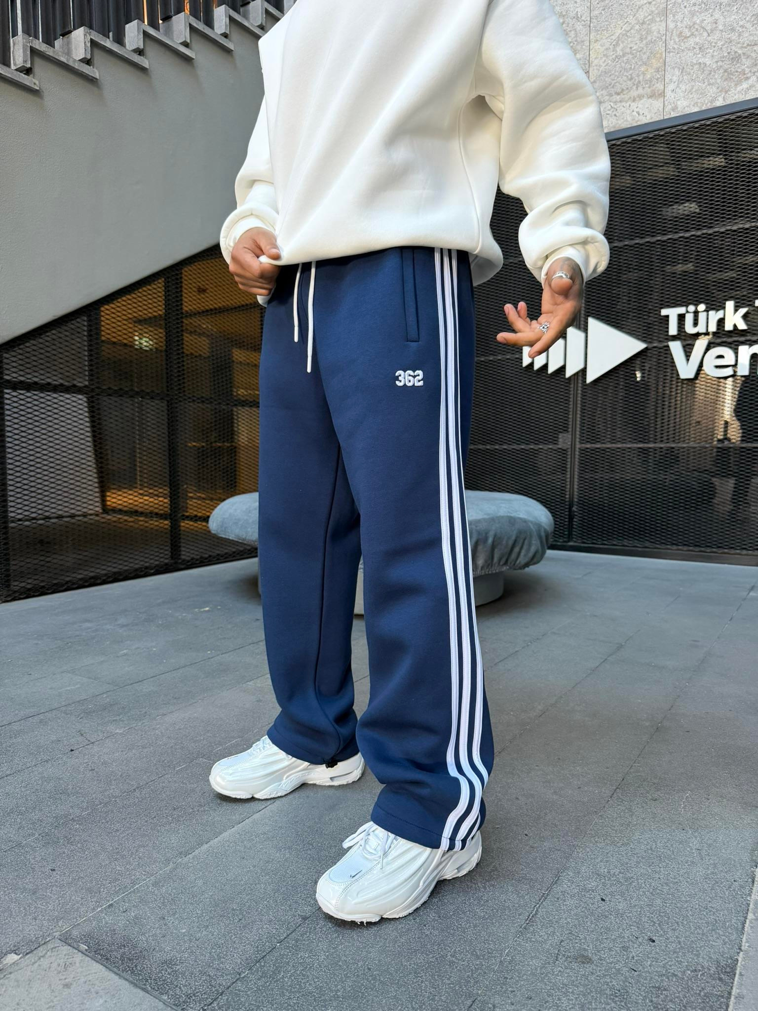 Premium 362 Şeritli Baggy Eşofman - İndigo