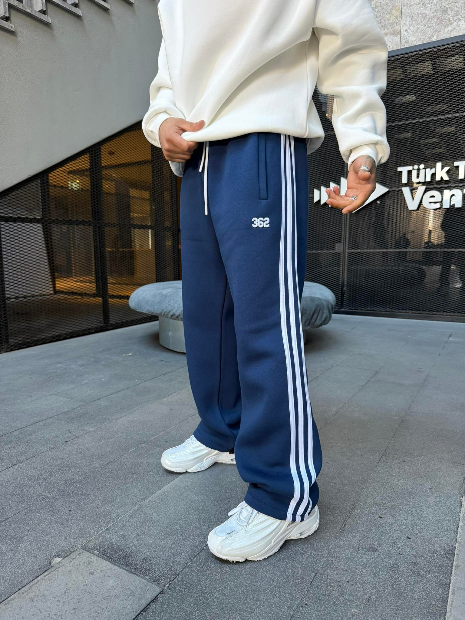 Premium 362 Şeritli Baggy Eşofman - İndigo