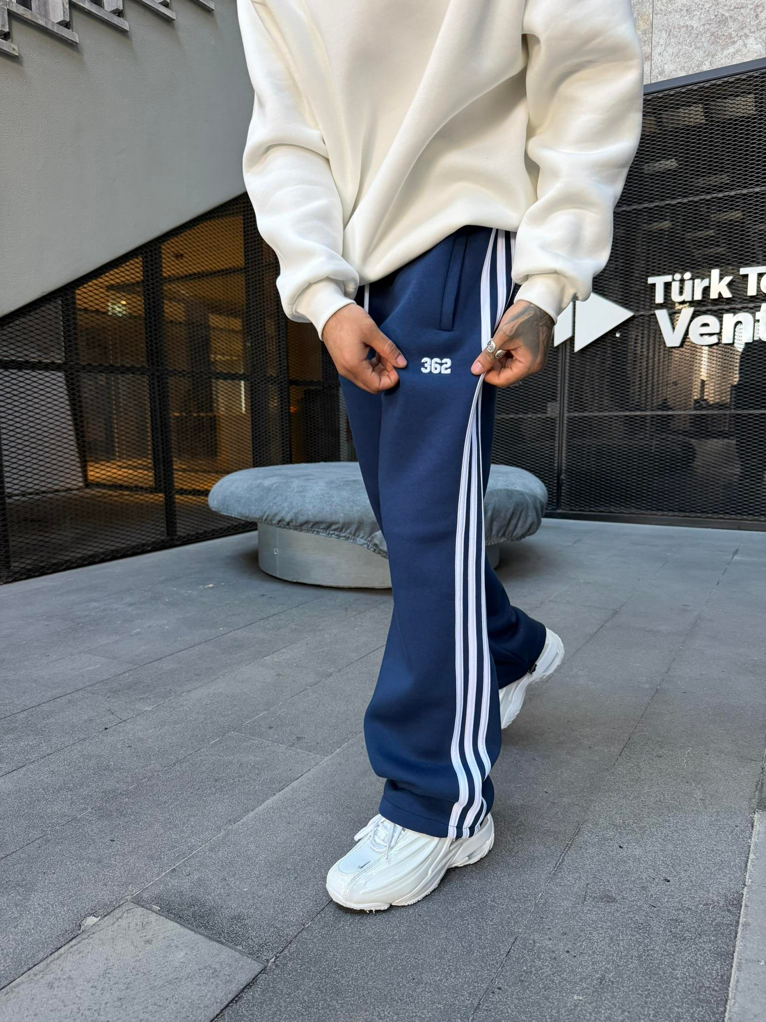 Premium 362 Şeritli Baggy Eşofman - İndigo