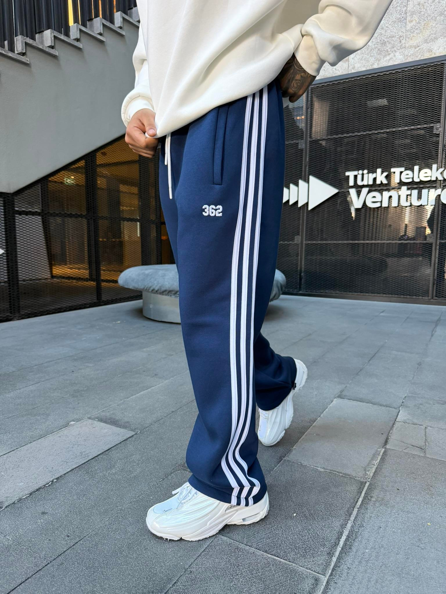 Premium 362 Şeritli Baggy Eşofman - İndigo