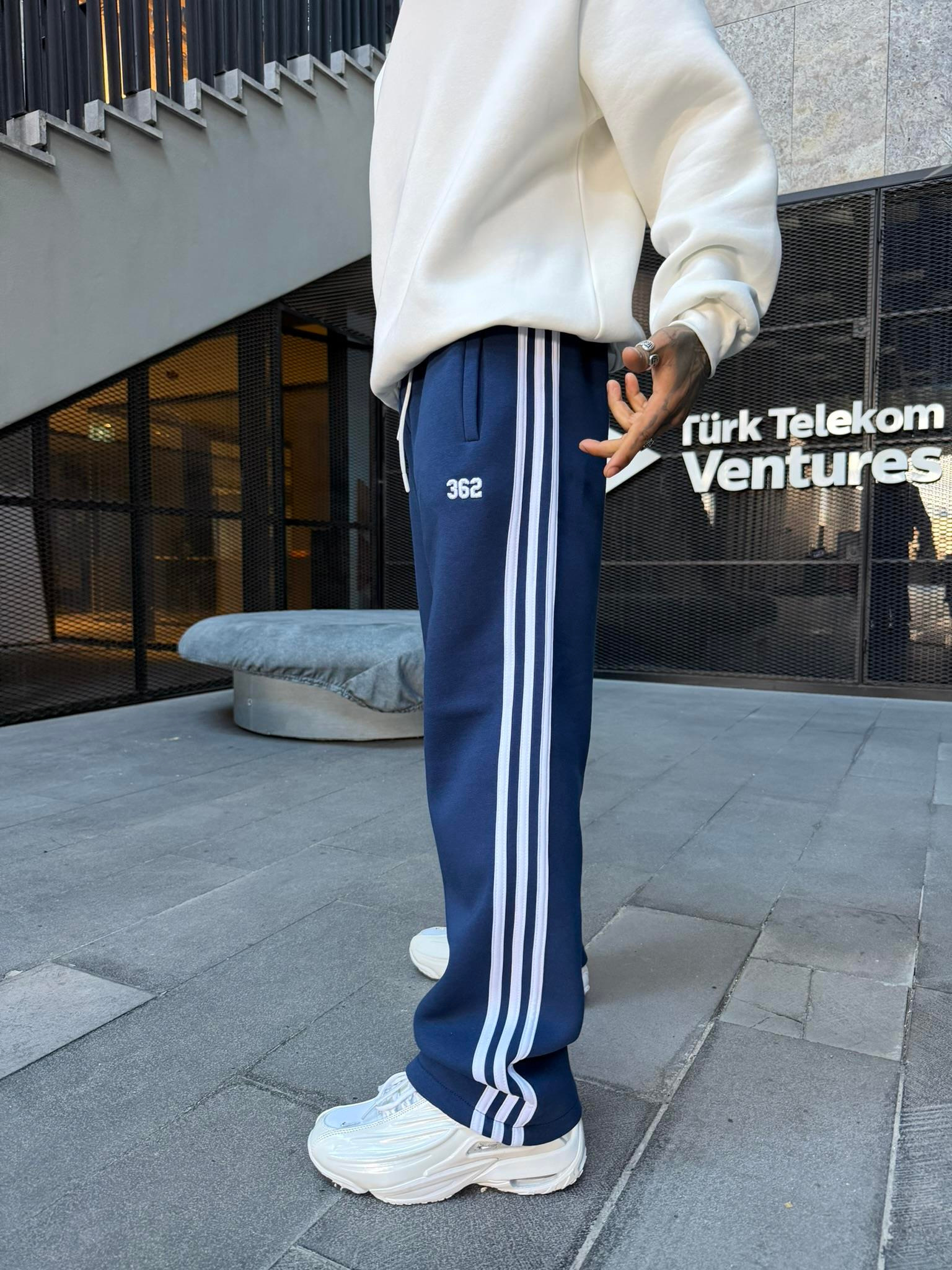 Premium 362 Şeritli Baggy Eşofman - İndigo