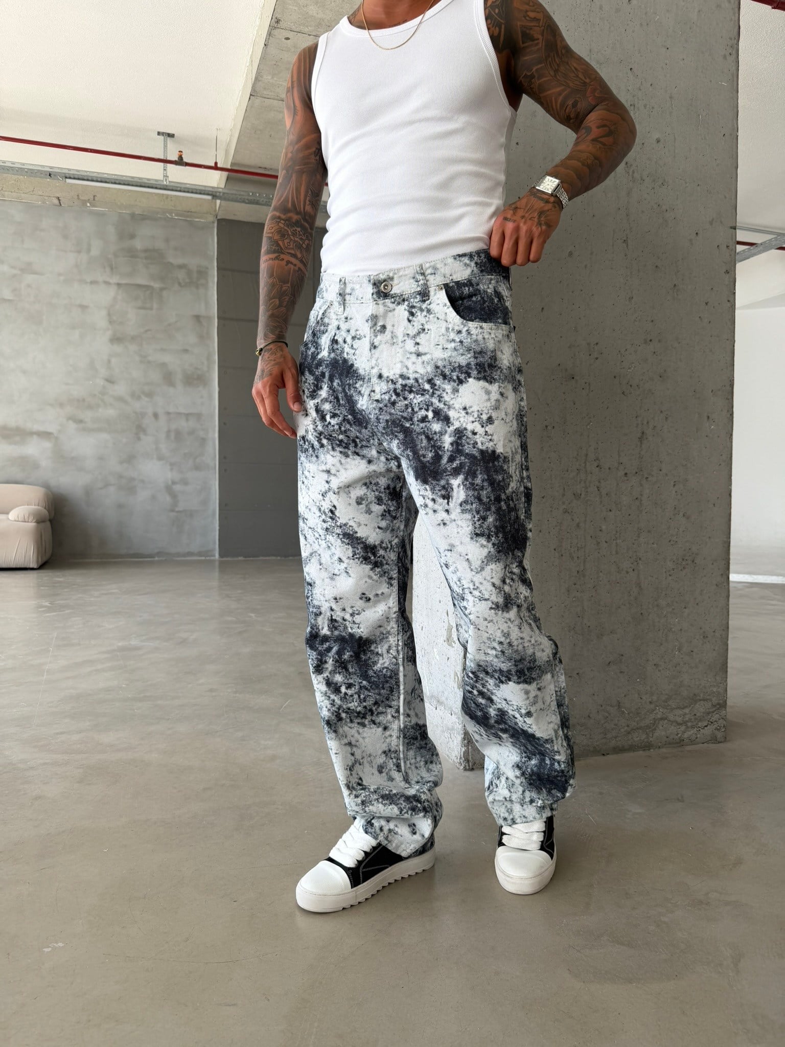 Premium Acid Marble Baggy Jean