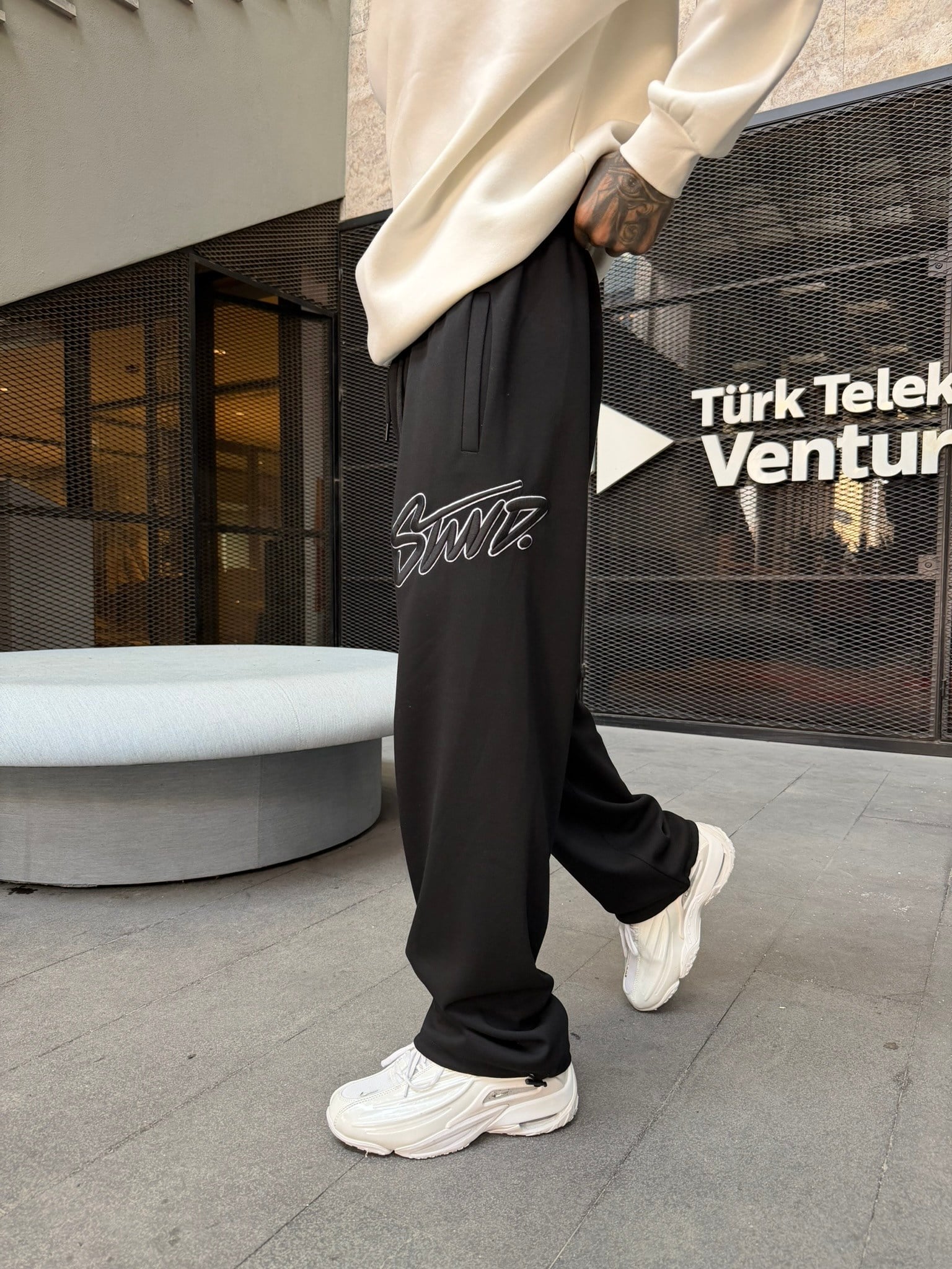 Premium Acid SW Basic Baggy Eşofman - Siiyah