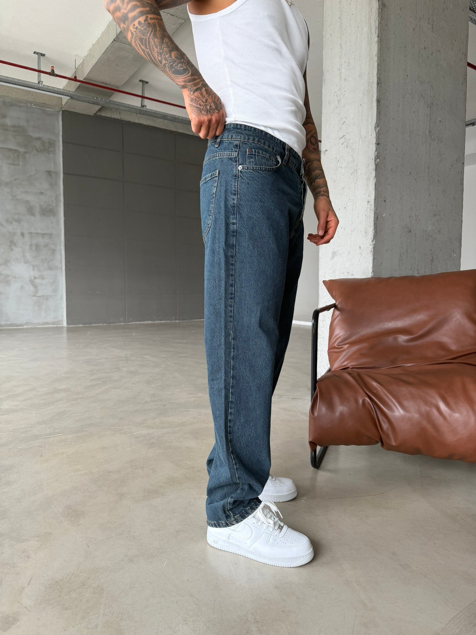 Premium  Baggy Pantolon - İndigo