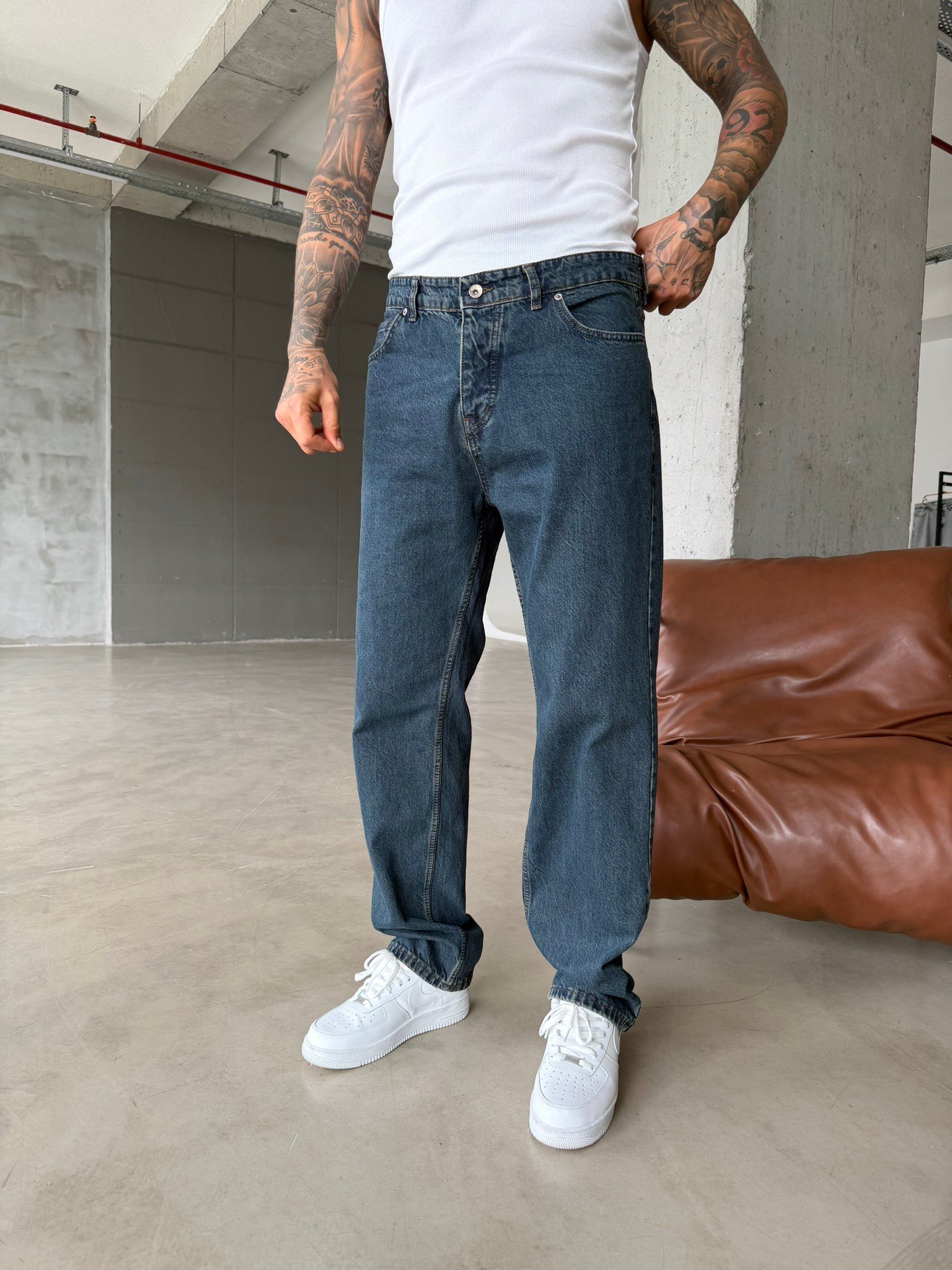 Premium  Baggy Pantolon - İndigo