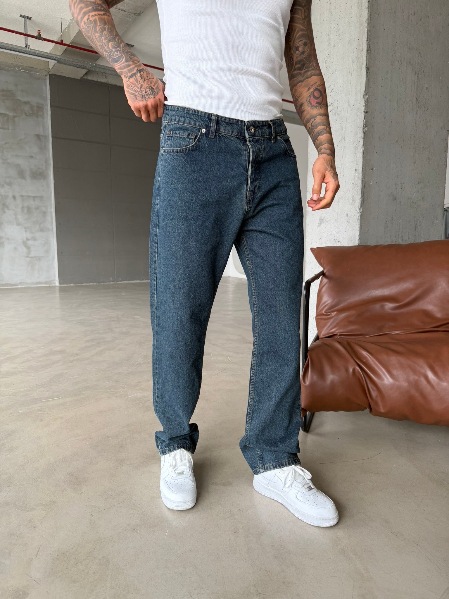 Premium  Baggy Pantolon - İndigo