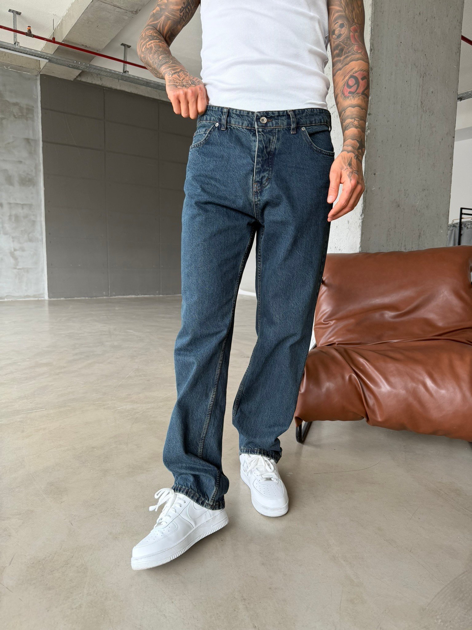 Premium  Baggy Pantolon - İndigo