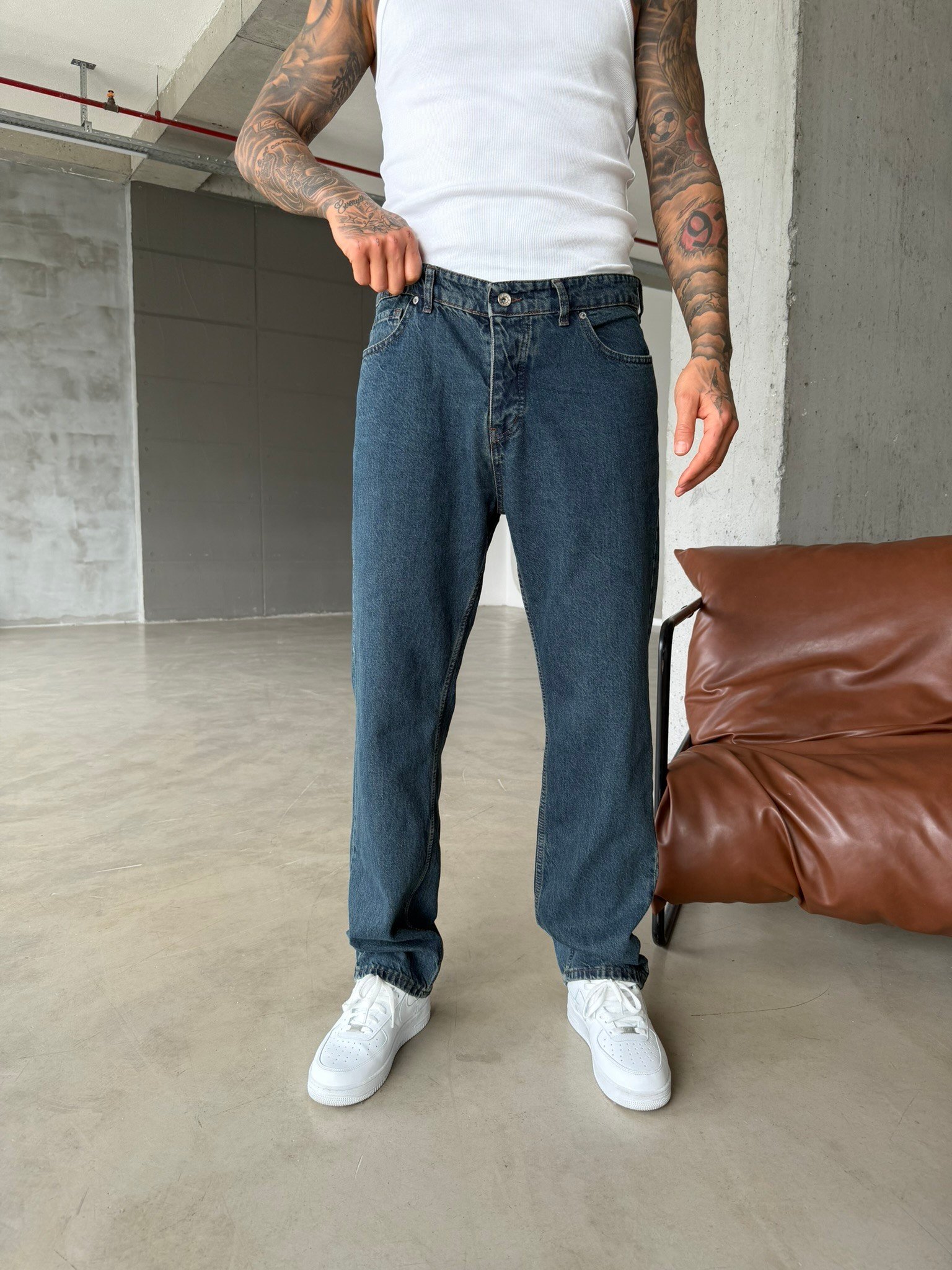 Premium  Baggy Pantolon - İndigo