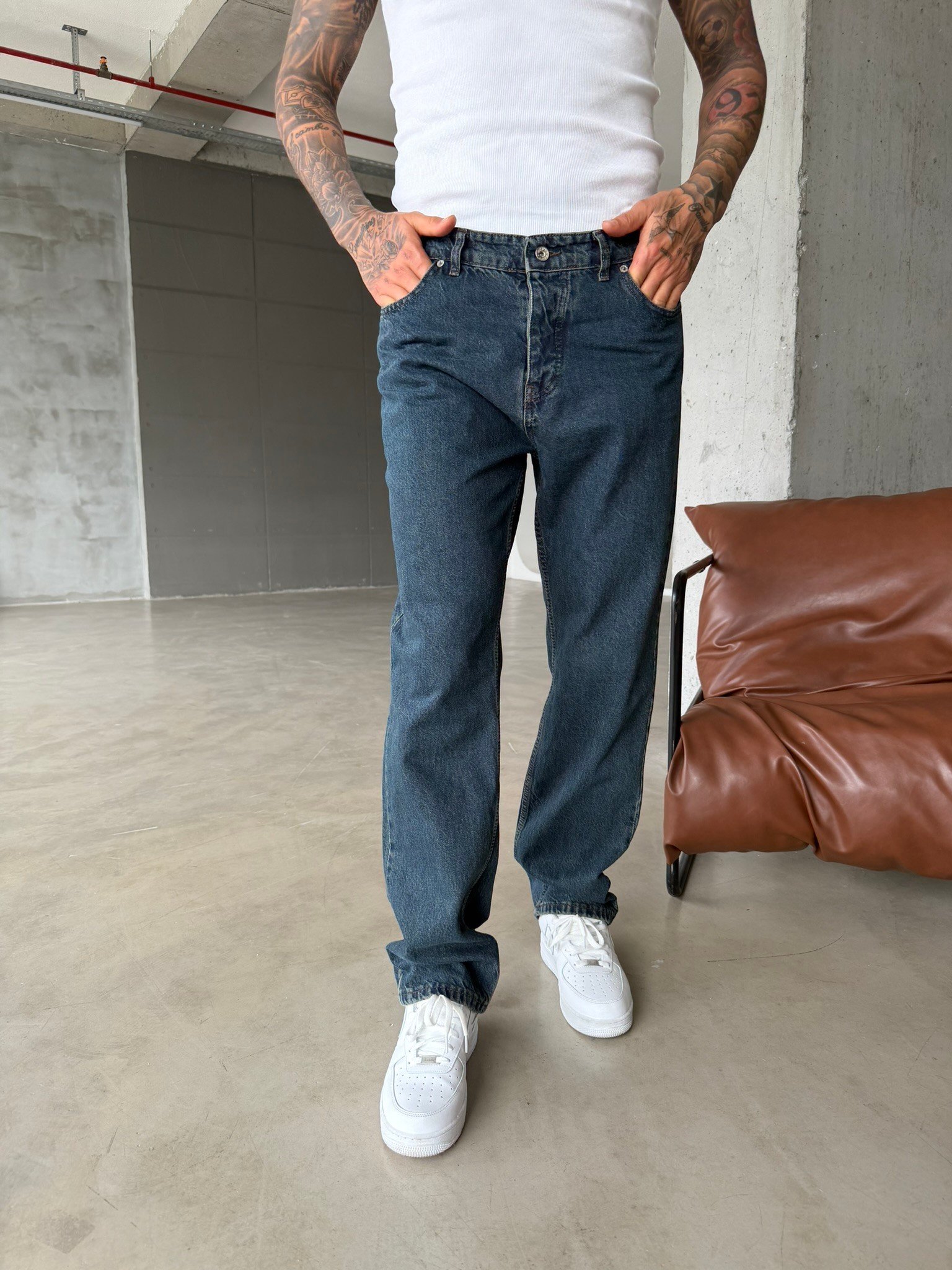 Premium  Baggy Pantolon - İndigo