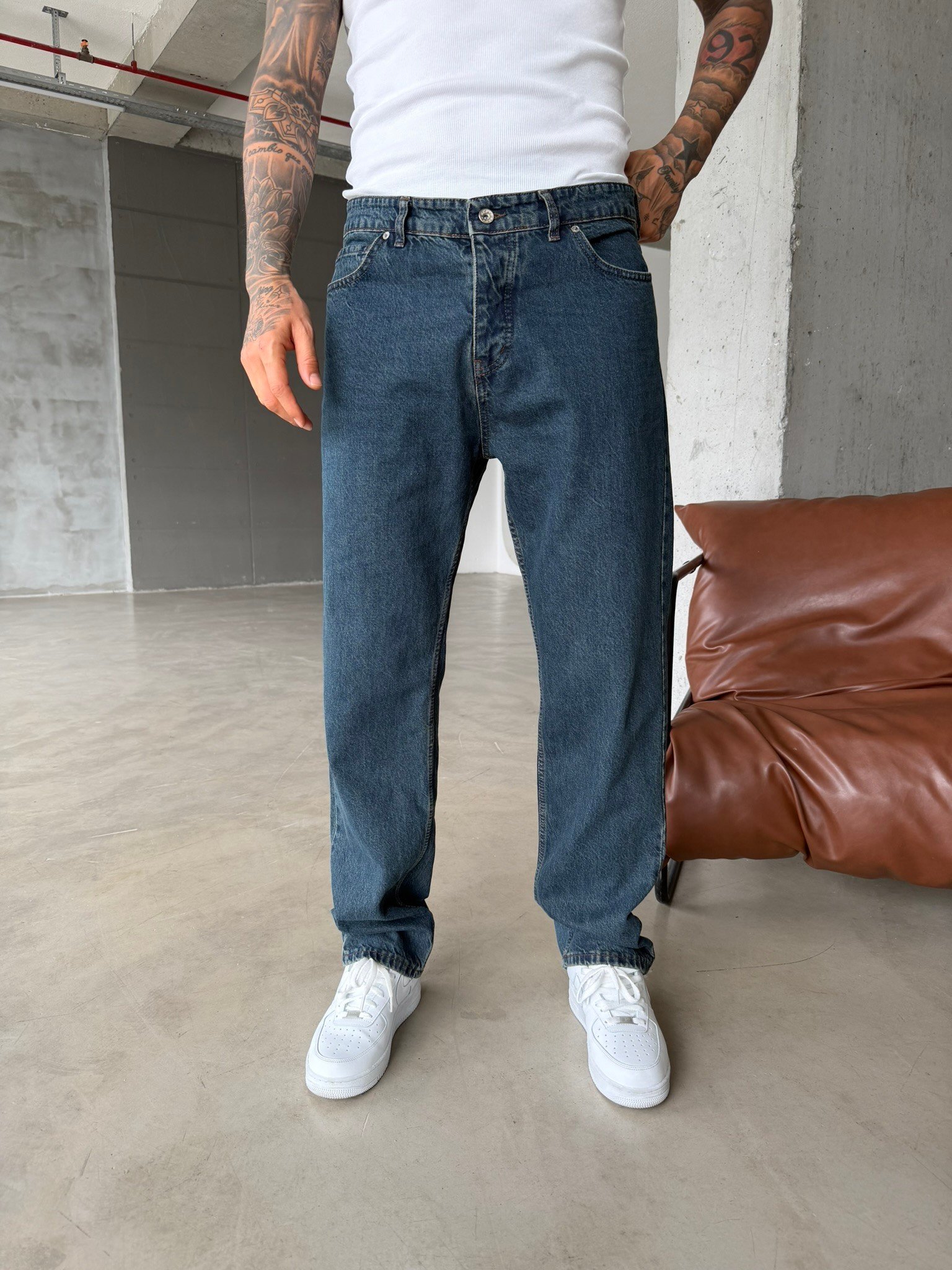 Premium  Baggy Pantolon - İndigo