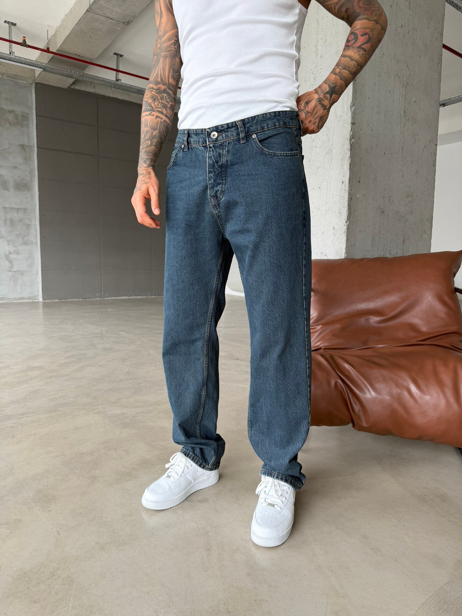 Premium  Baggy Pantolon - İndigo