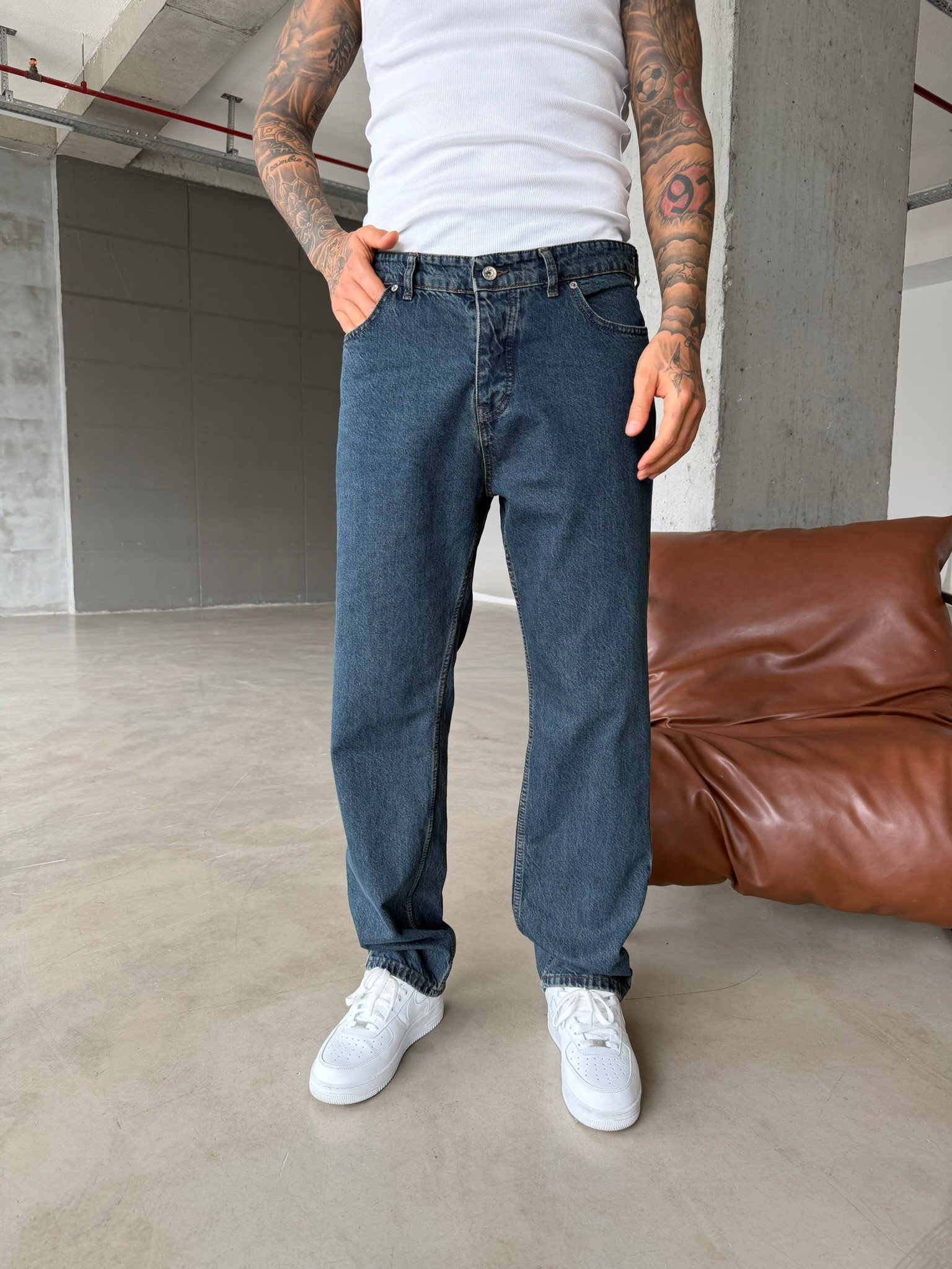 Premium  Baggy Pantolon - İndigo