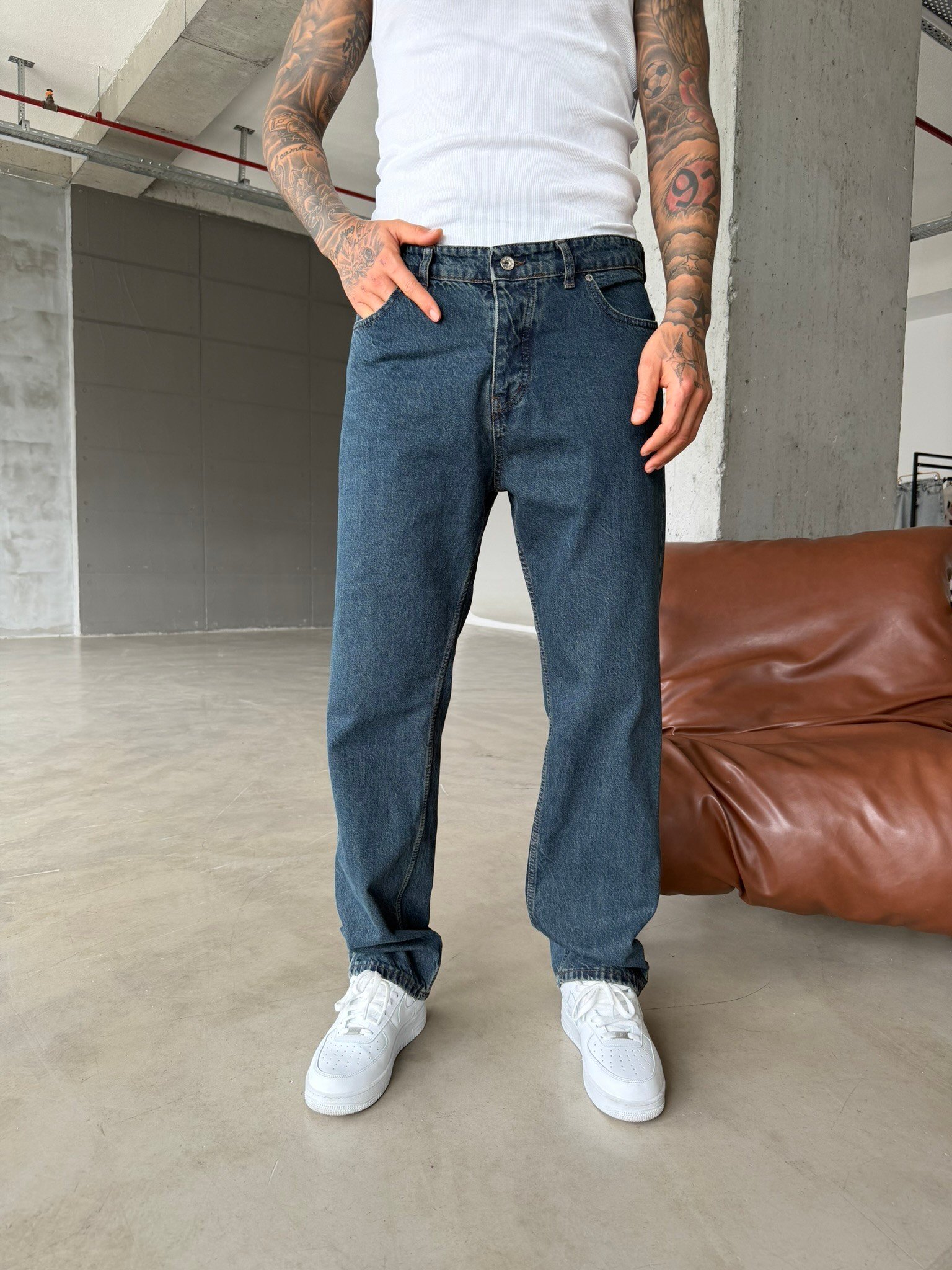 Premium  Baggy Pantolon - İndigo