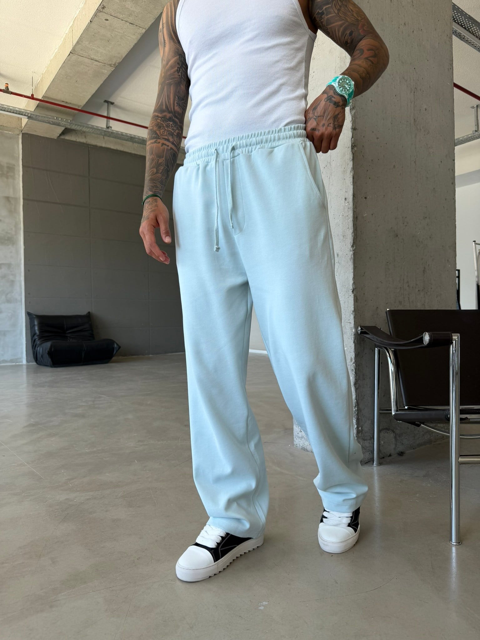 Premium Basic Baggy Eşofman - Bebe Mavi