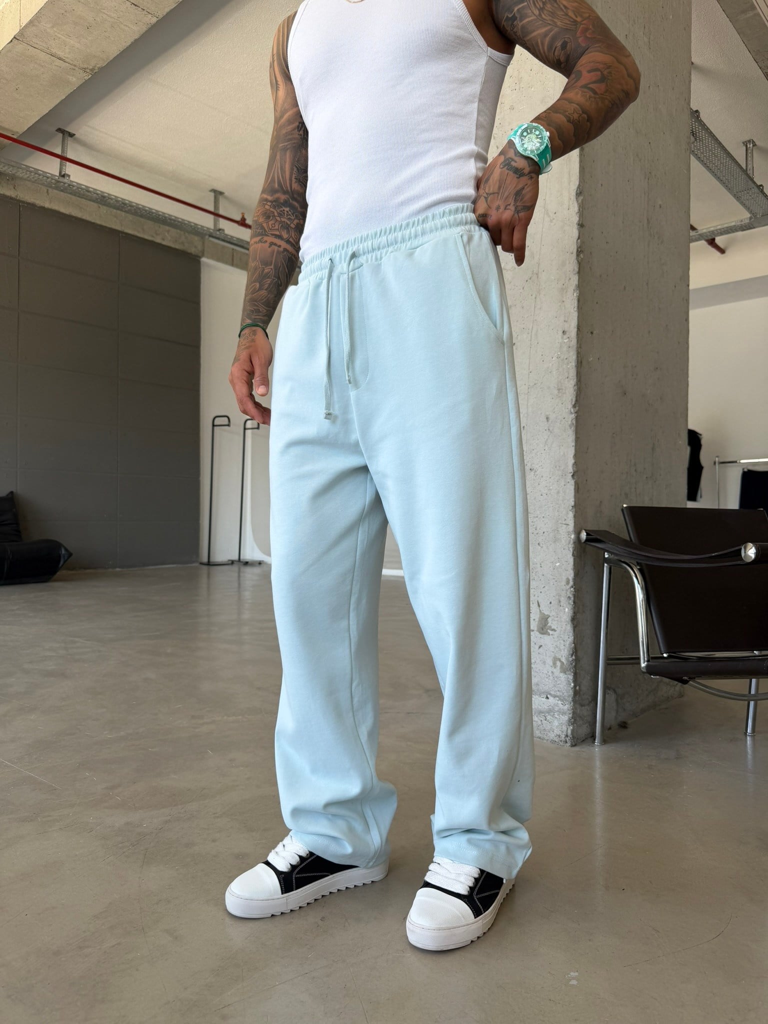 Premium Basic Baggy Eşofman - Bebe Mavi