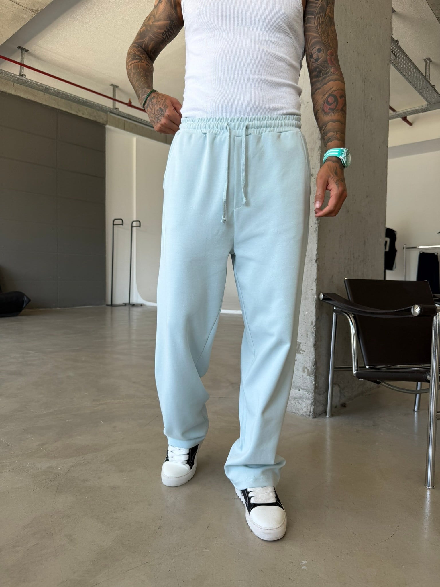 Premium Basic Baggy Eşofman - Bebe Mavi