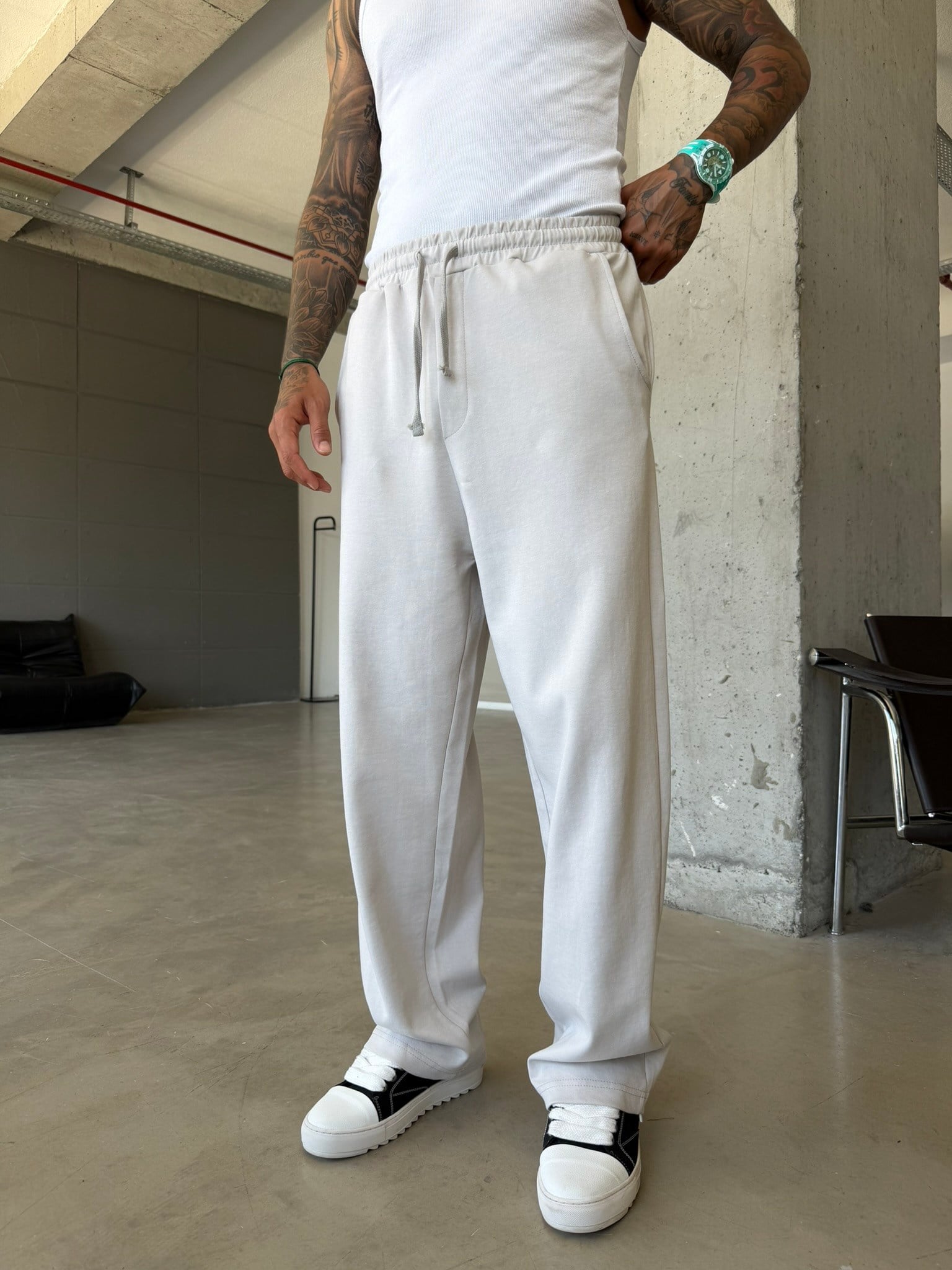 Premium Basic Baggy Eşofman - Gri