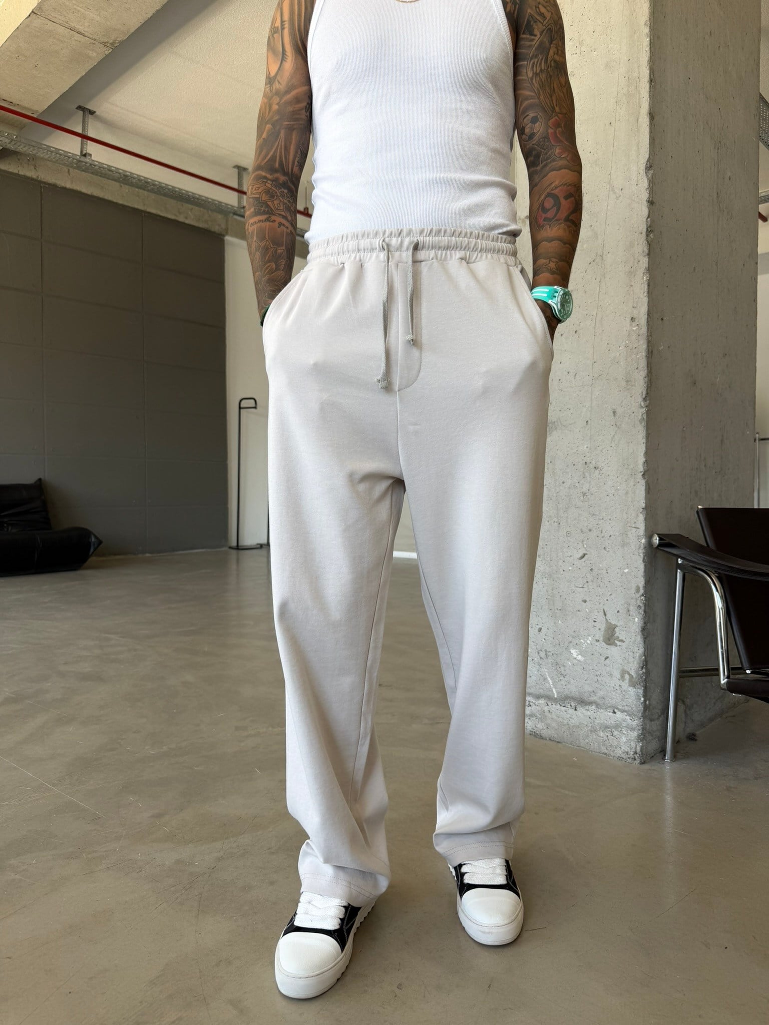 Premium Basic Baggy Eşofman - Gri