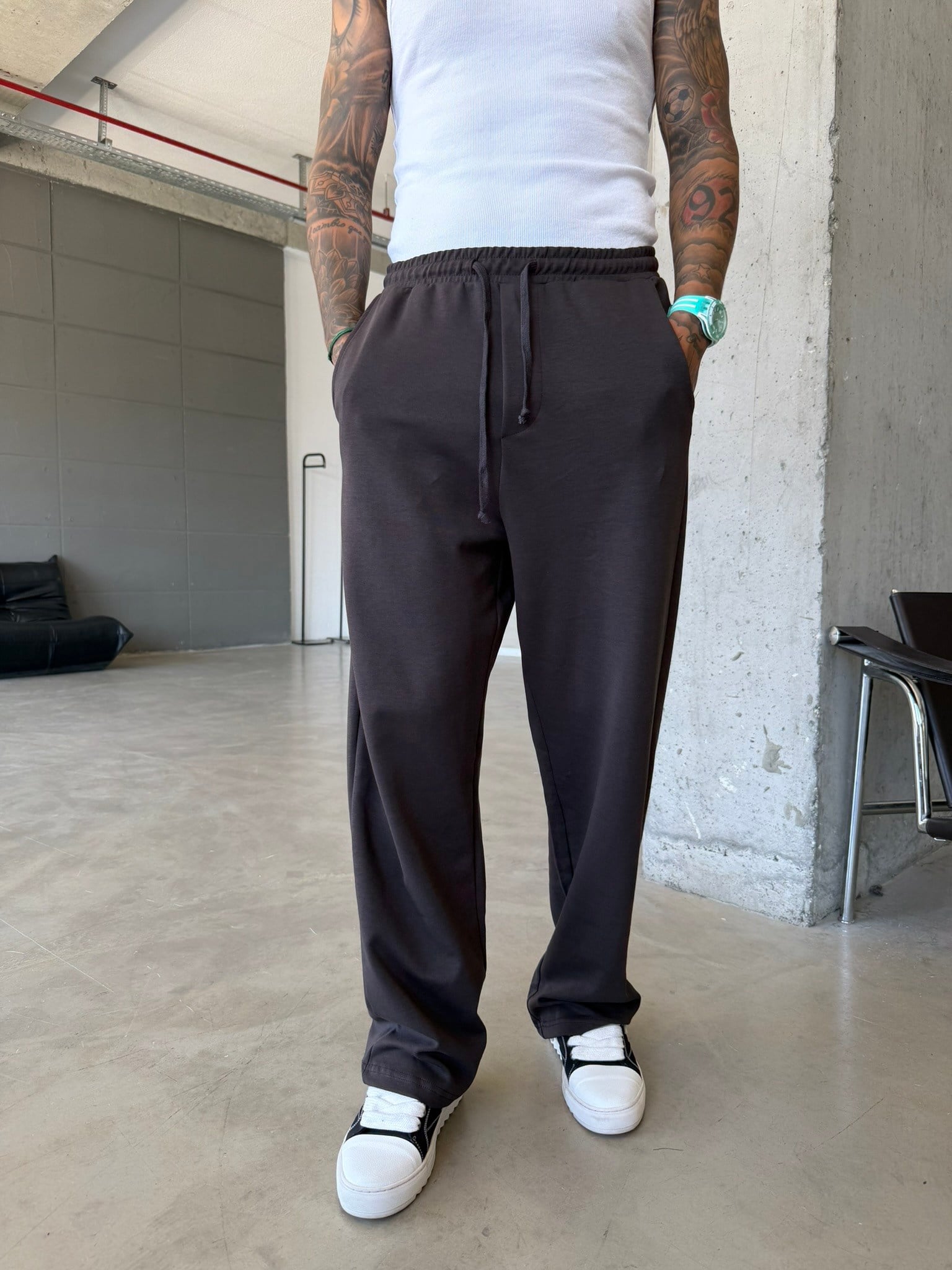 Premium Basic Baggy Eşofman - Kahve