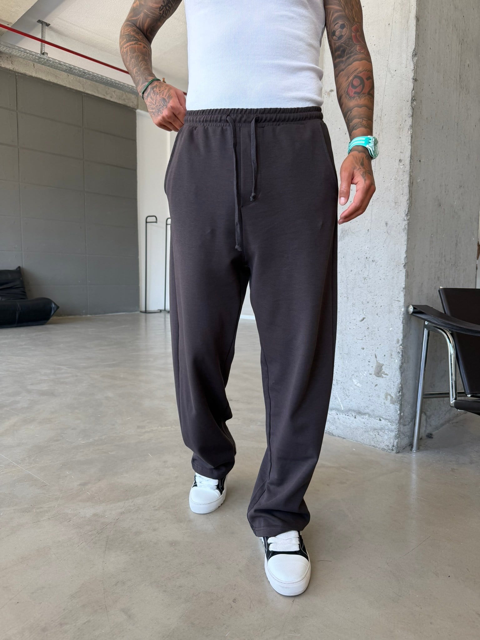 Premium Basic Baggy Eşofman - Kahve