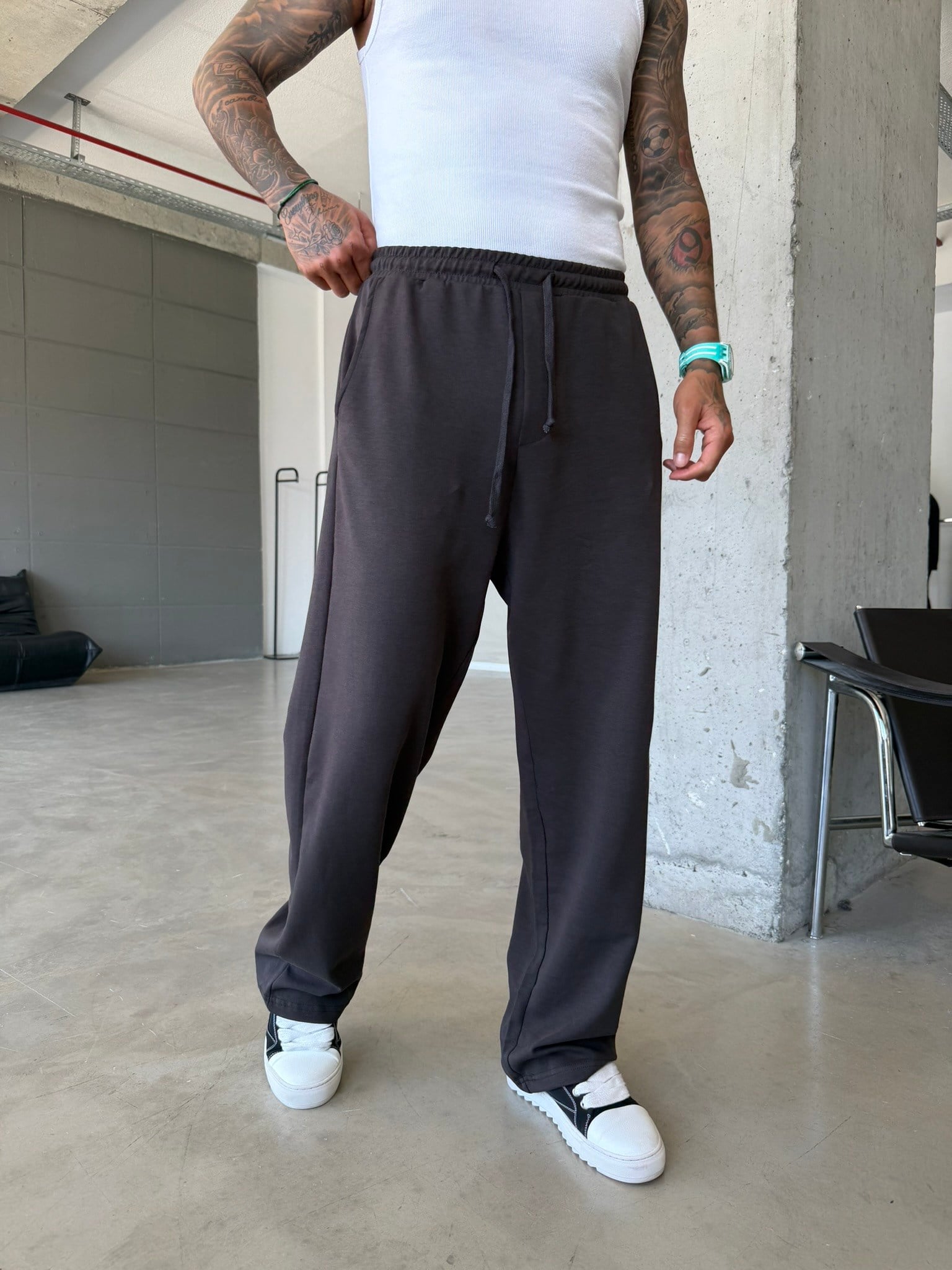 Premium Basic Baggy Eşofman - Kahve